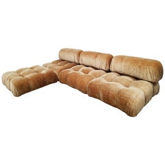 Camaleonda Golden Mohair Sectional Sofa by Mario Bellini, 1972, B&B, Italia