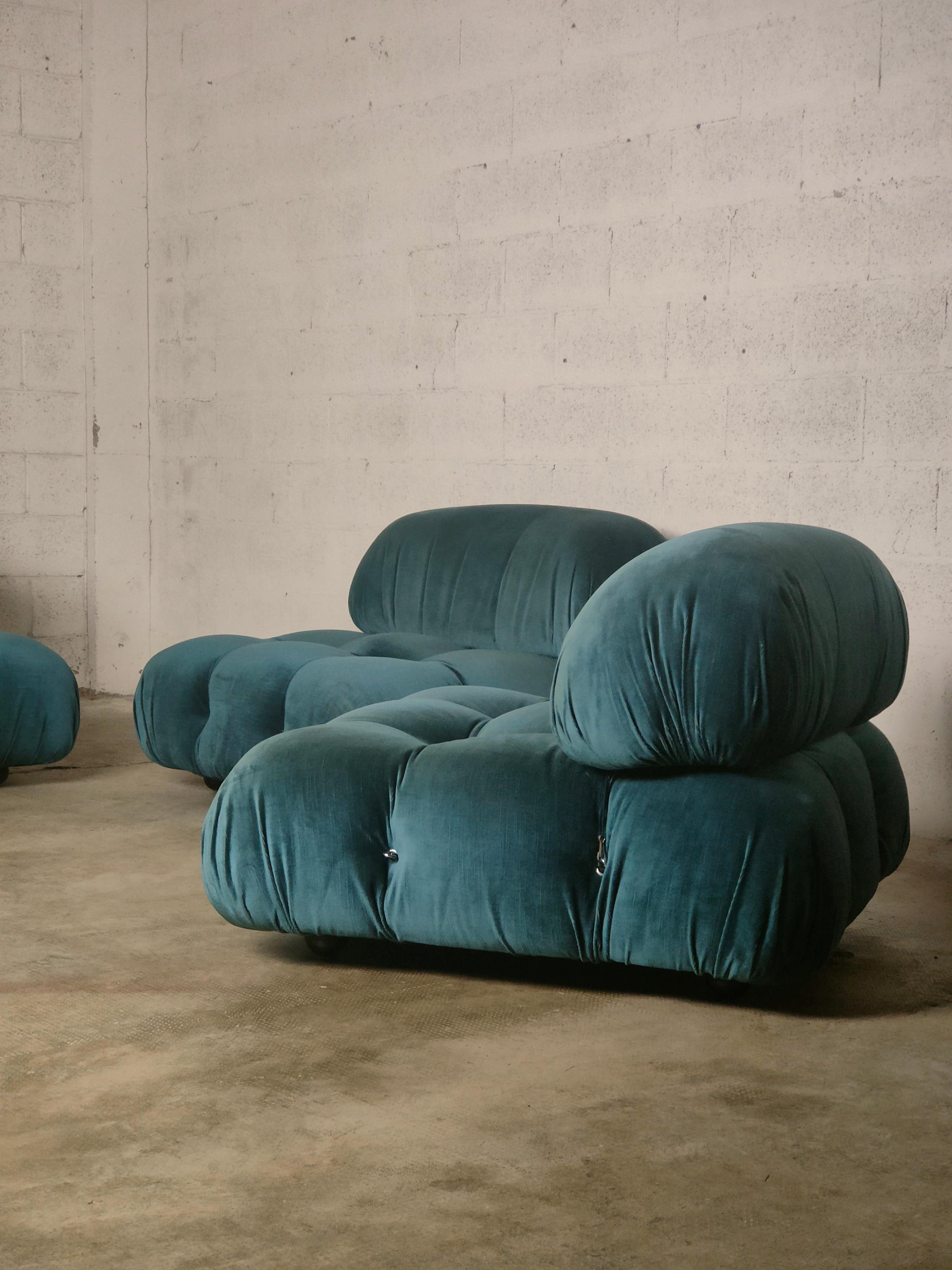 Camaleonda Light Blue Sofa by Mario Bellini for C&B Italia, 1971 3