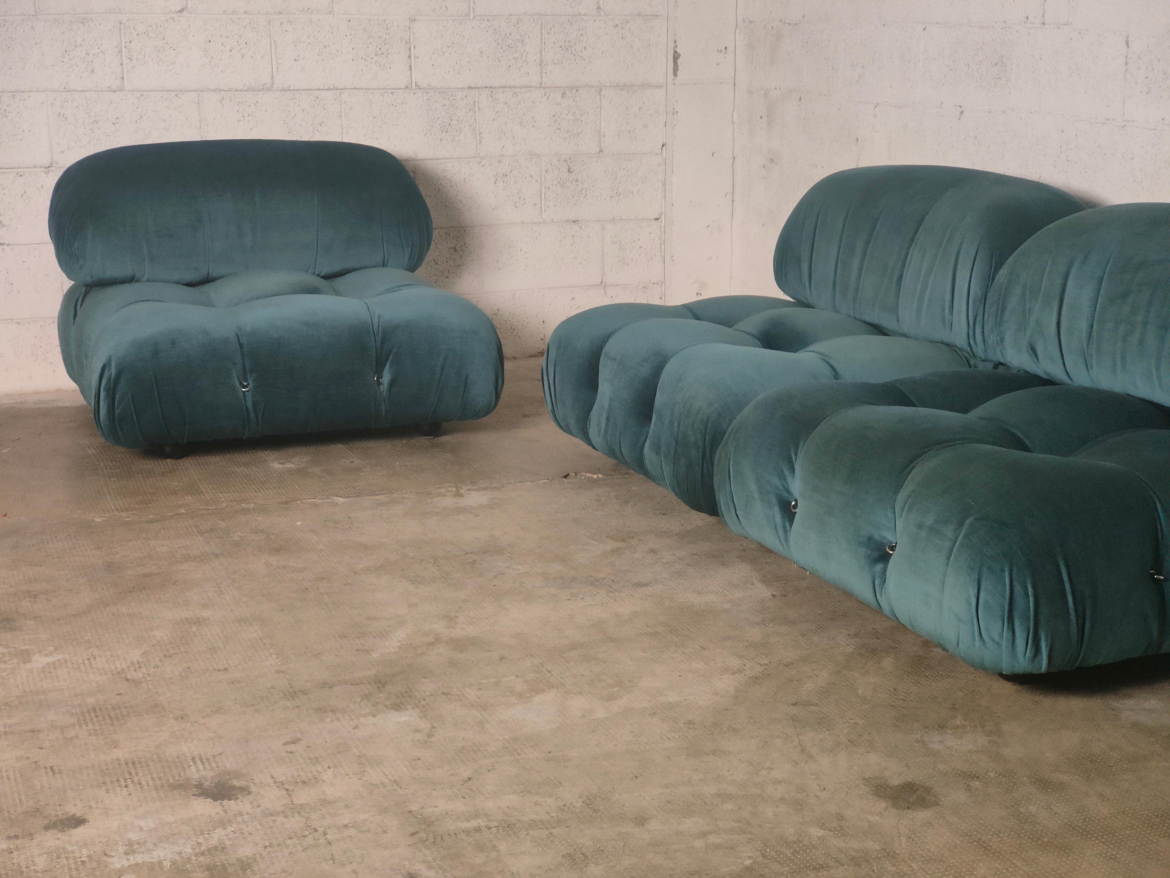 Camaleonda Light Blue Sofa by Mario Bellini for C&B Italia, 1971 7