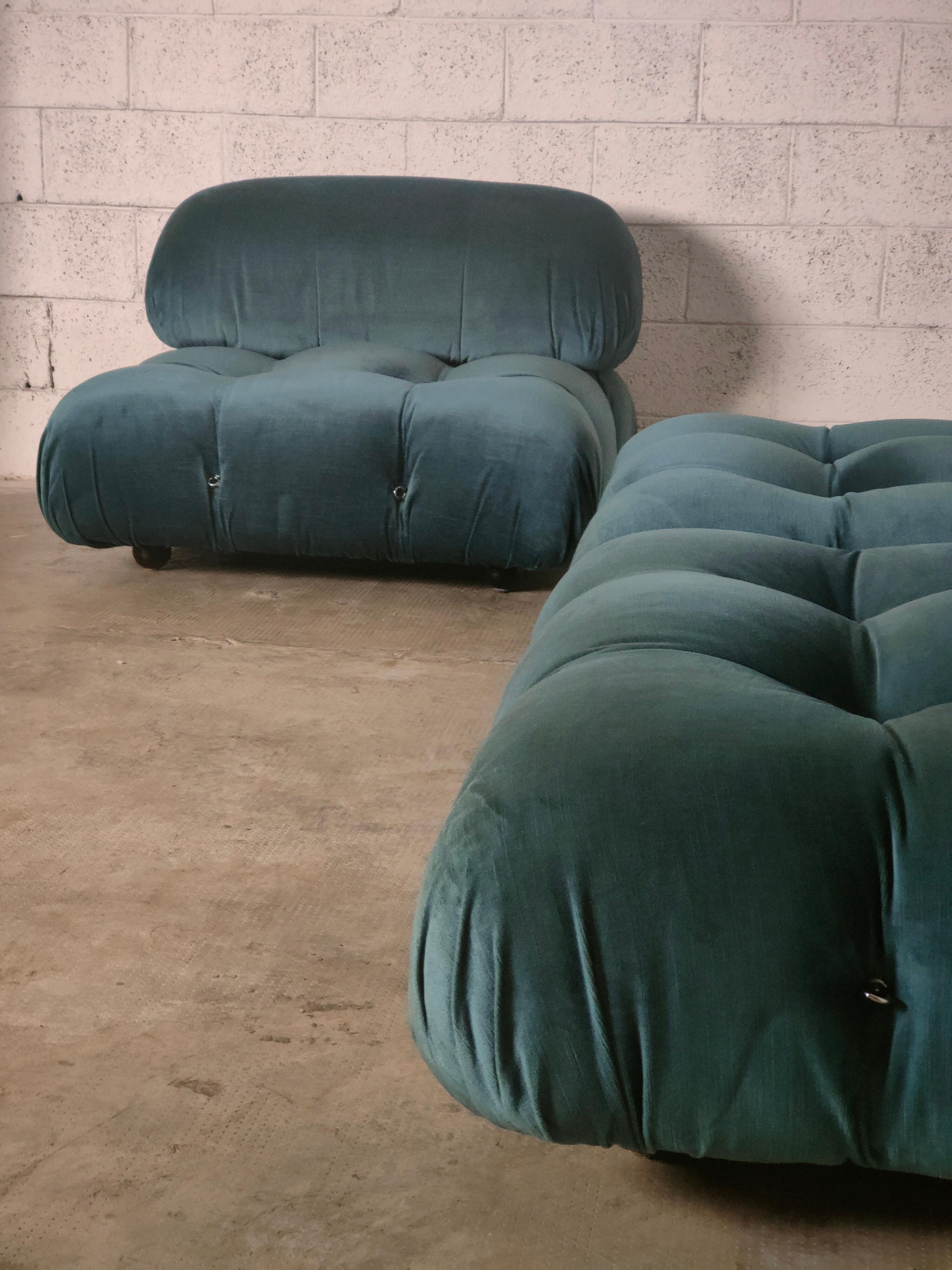 Camaleonda Light Blue Sofa by Mario Bellini for C&B Italia, 1971 8