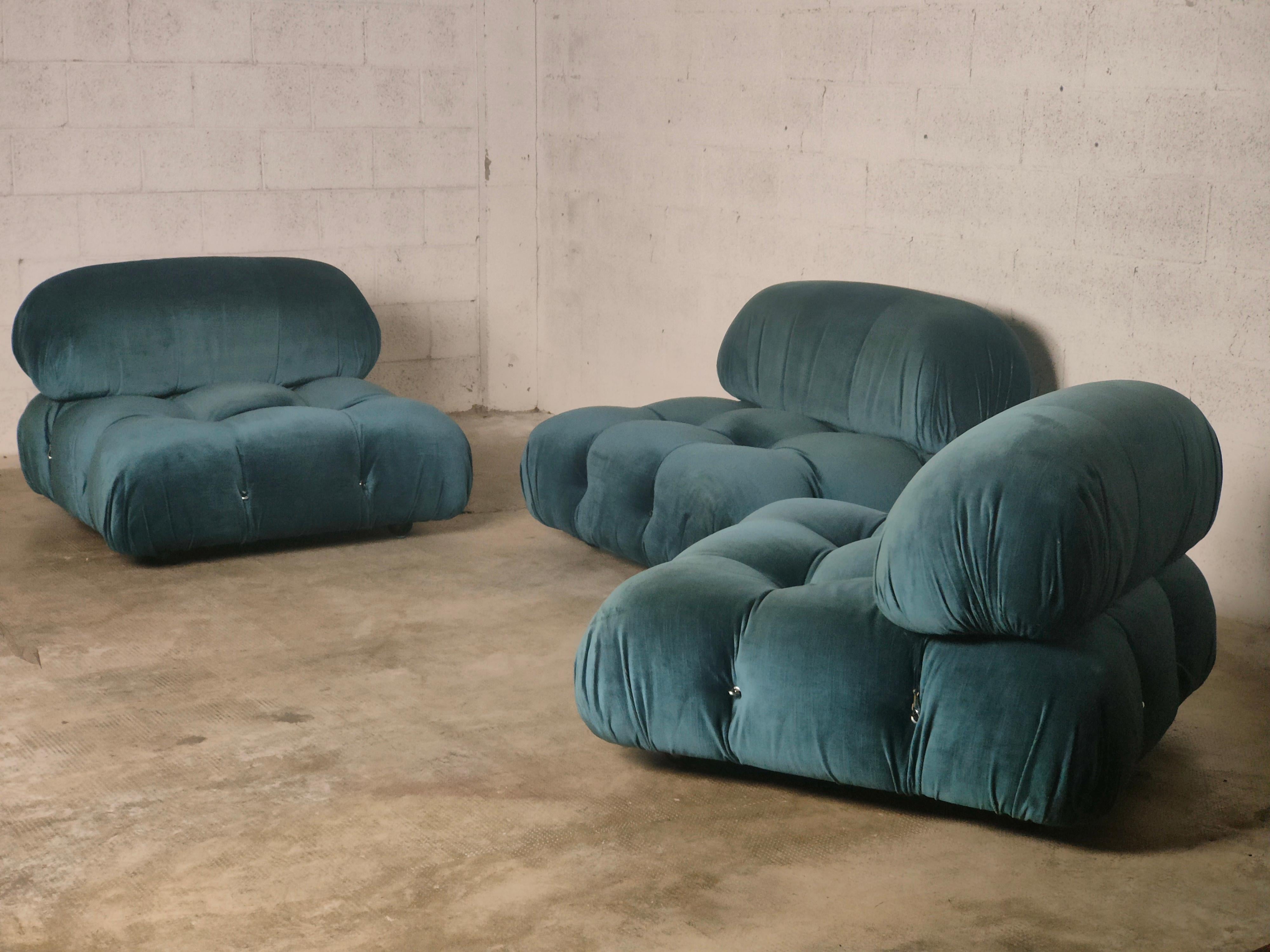 Camaleonda Light Blue Sofa by Mario Bellini for C&B Italia, 1971 11