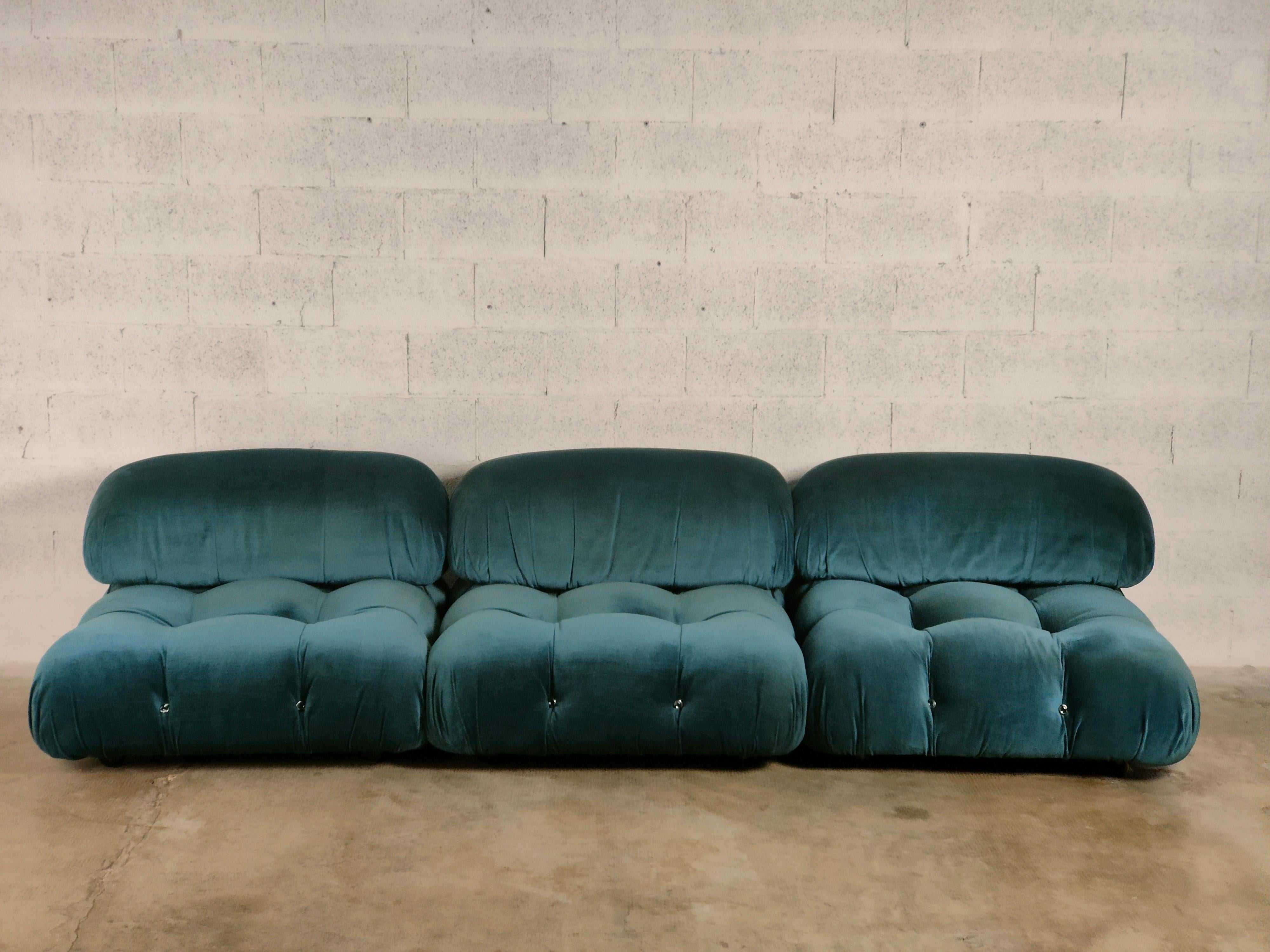 The “Camaleonda” (Chameleon) sofa is Mario Bellini’s contemporary classic.
The playful, modular design offers endless options for the user, which also inspired the model’s name. 
Camaleonda has passed through 5 decades of design history as a true