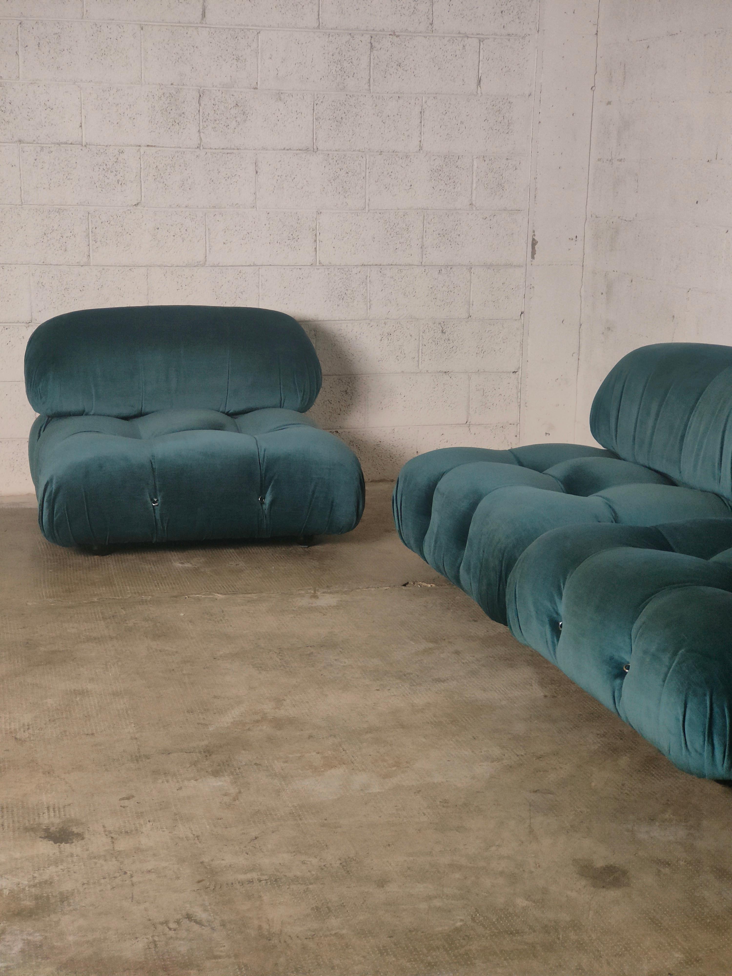 Camaleonda Light Blue Sofa by Mario Bellini for C&B Italia, 1971 In Good Condition In Padova, IT
