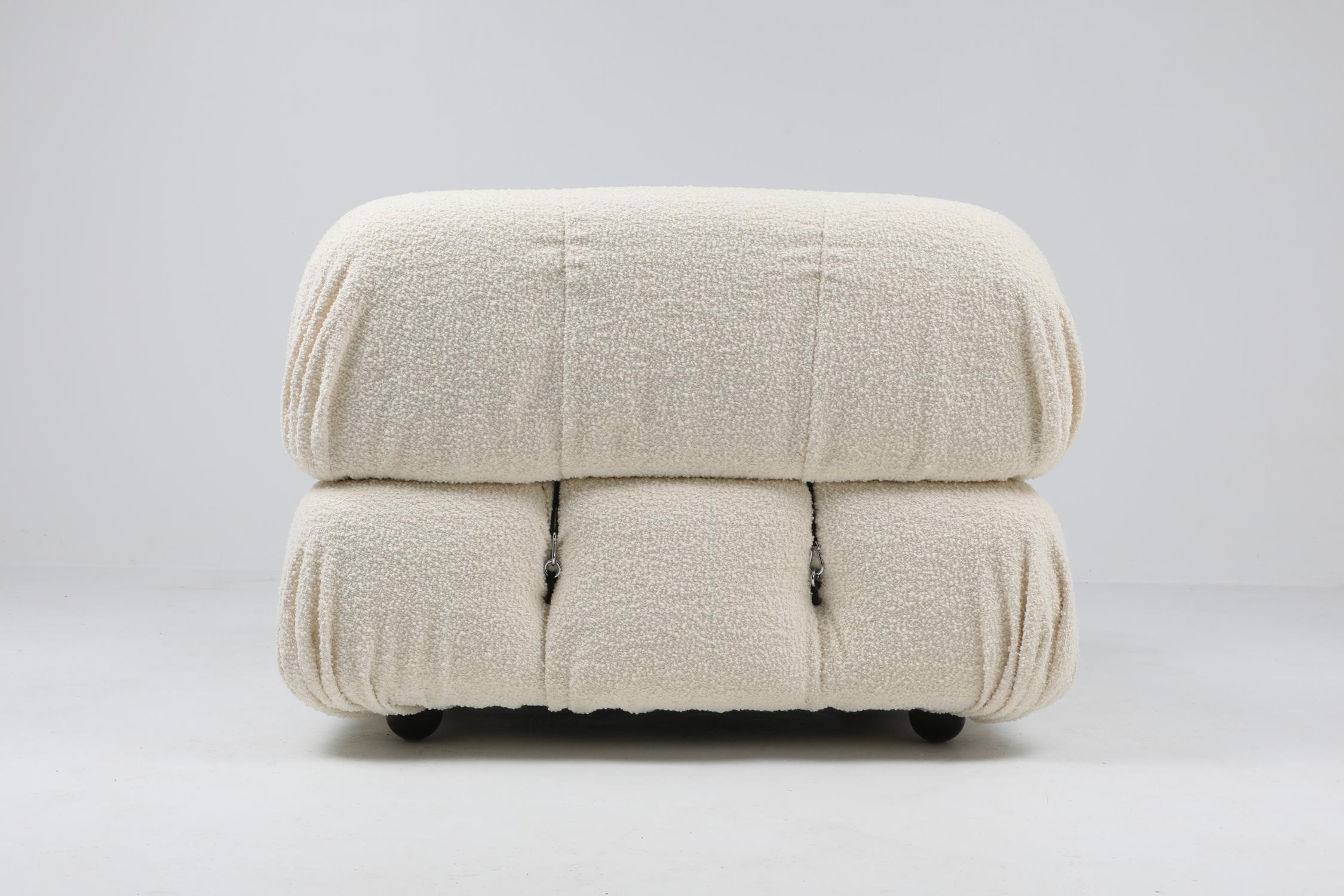 Post-Modern Camaleonda Lounge Chair in Boucle Wool by Mario Bellini