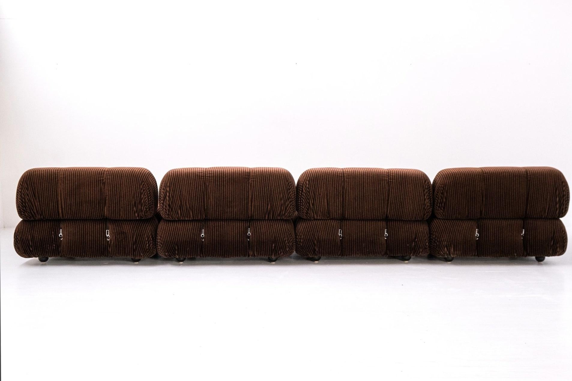Textile Camaleonda  Modular Sofa by Mario Bellini for B&B Italia, 1970, Italy (4 pieces) For Sale