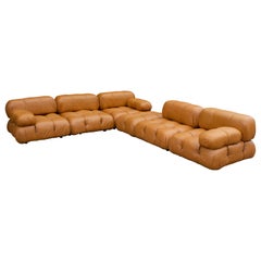 C&B Italia Camaleonda Sofa by Mario Bellini in Cognac Leather 1970s 