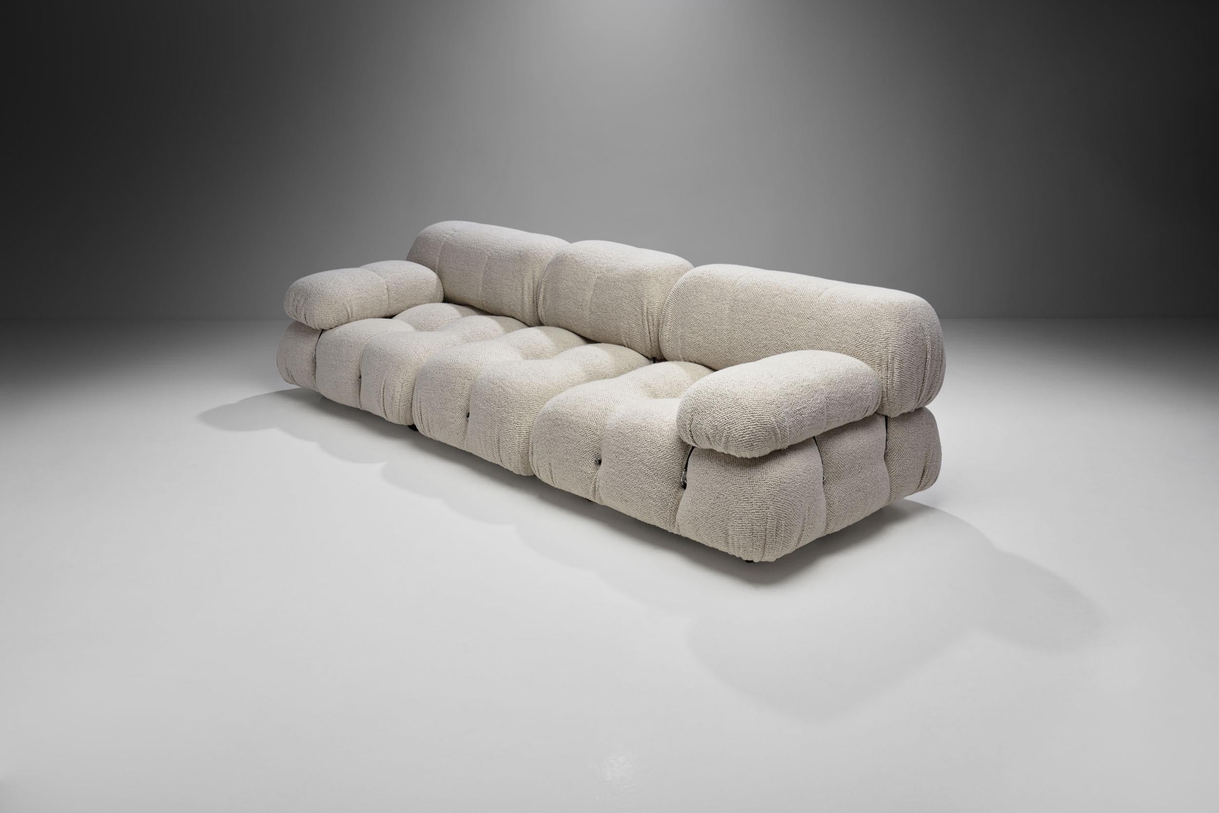 The “Camaleonda” (Chameleon) sofa is Mario Bellini’s contemporary classic. The playful, modular design offers endless options for the user, which also inspired the model’s name. Camaleonda has passed through 5 decades of design history as a true