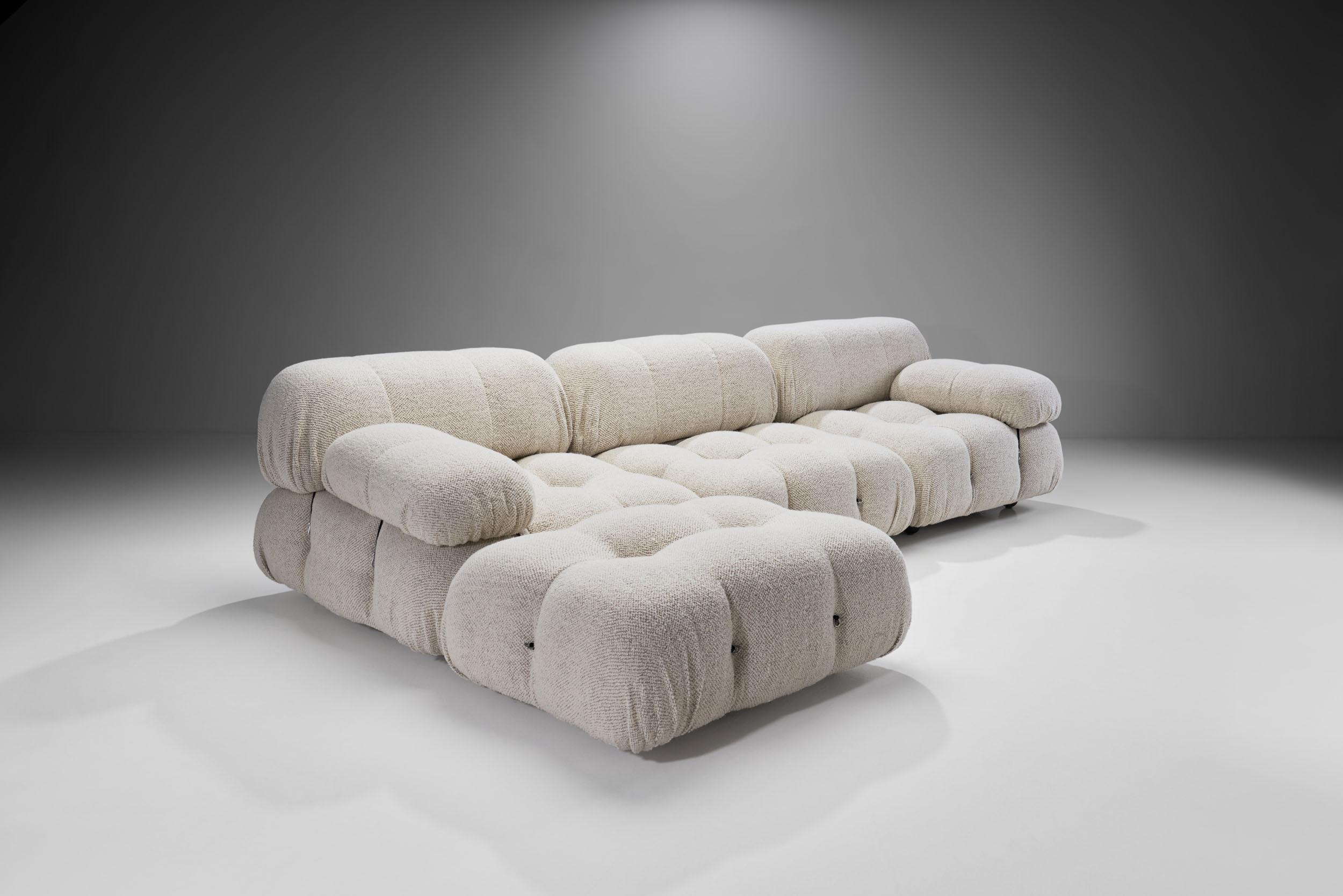 The “Camaleonda” (Chameleon) sofa is Mario Bellini’s contemporary classic. The playful, modular design offers endless options for the user, which also inspired the model’s name. Camaleonda has passed through 5 decades of design history as a true