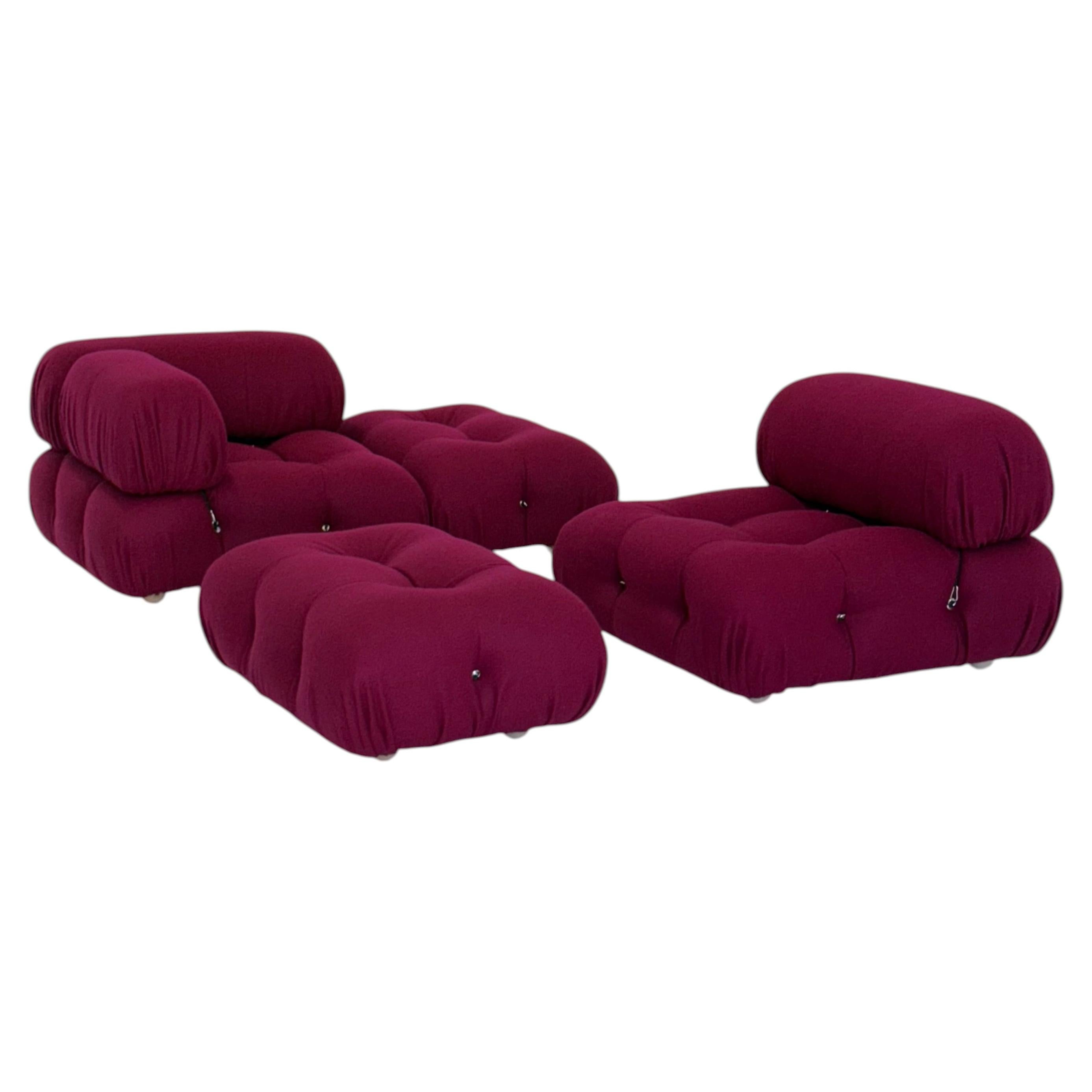 Camaleonda Modular Sofa in Bordeaux by Mario Bellini for B&B Italia