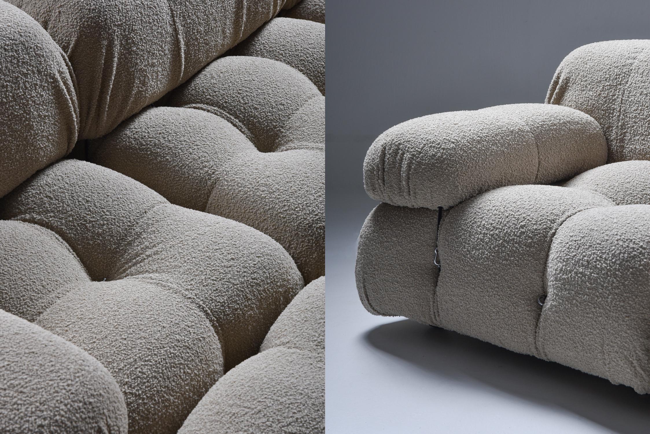 Camaleonda Modular Sofa in Grey Boucle by Mario Bellini 1
