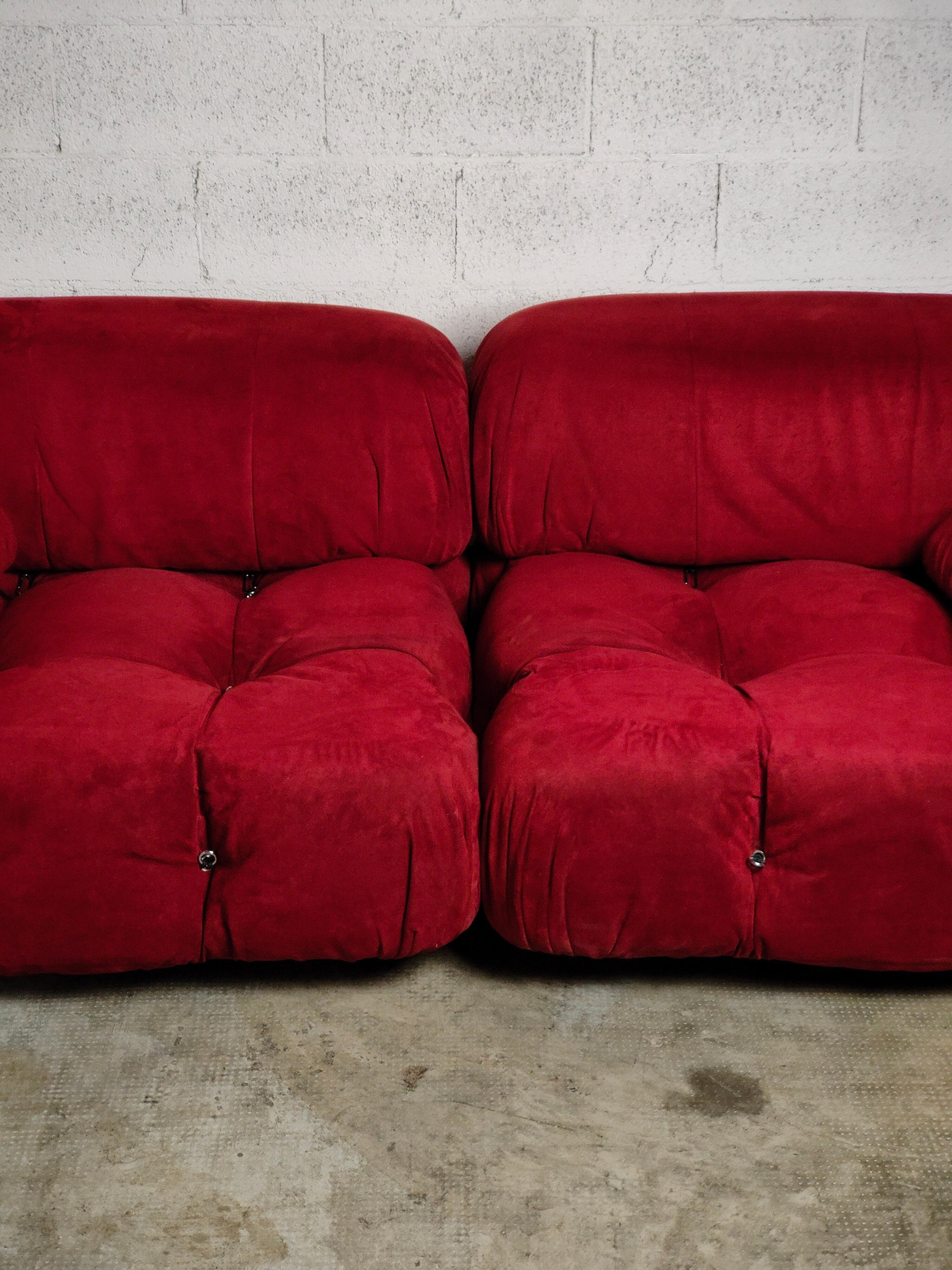 Camaleonda Red Sofa by Mario Bellini for B&B Italia, 1970s 1