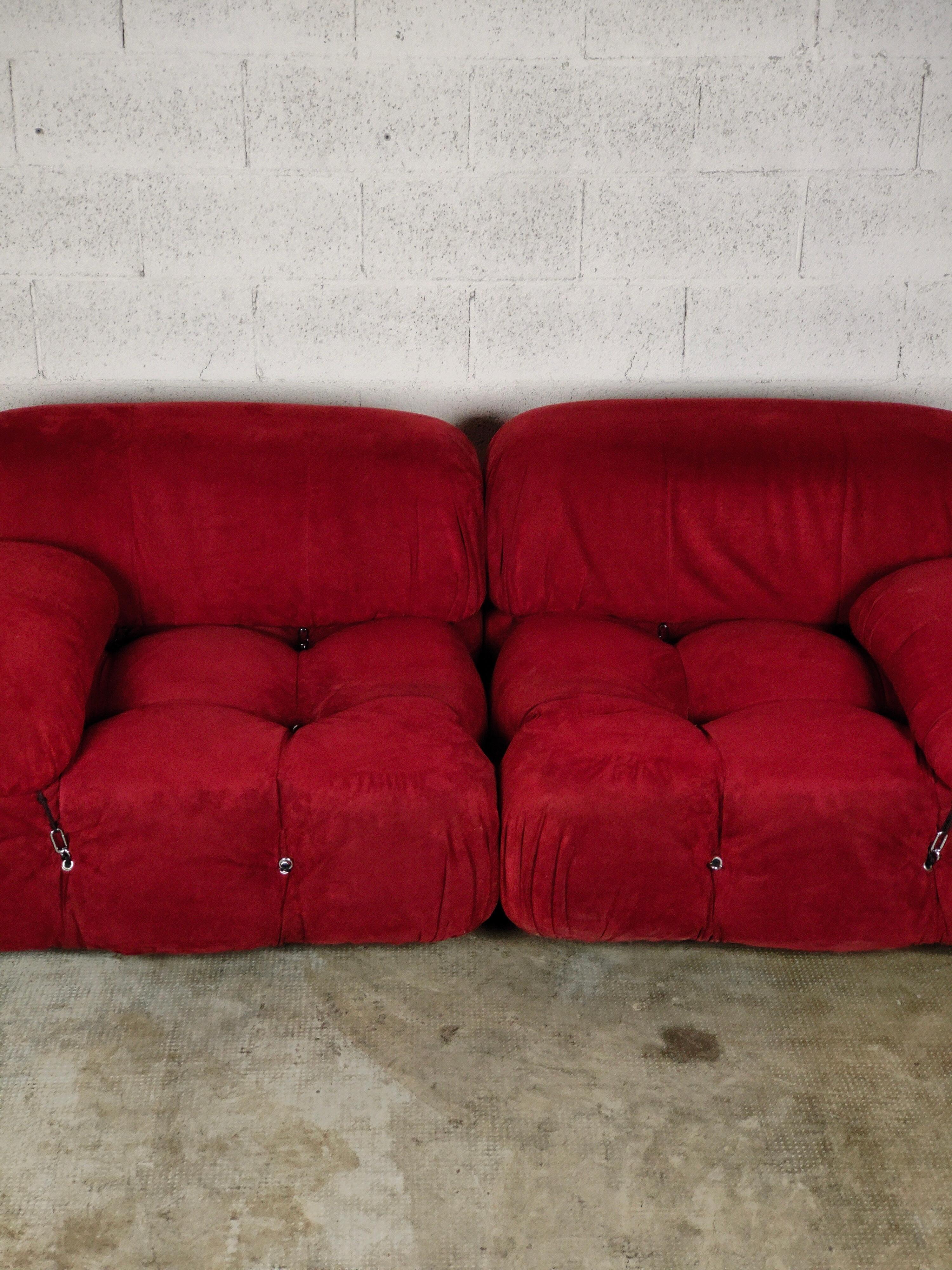 Camaleonda Red Sofa by Mario Bellini for B&B Italia, 1970s 2