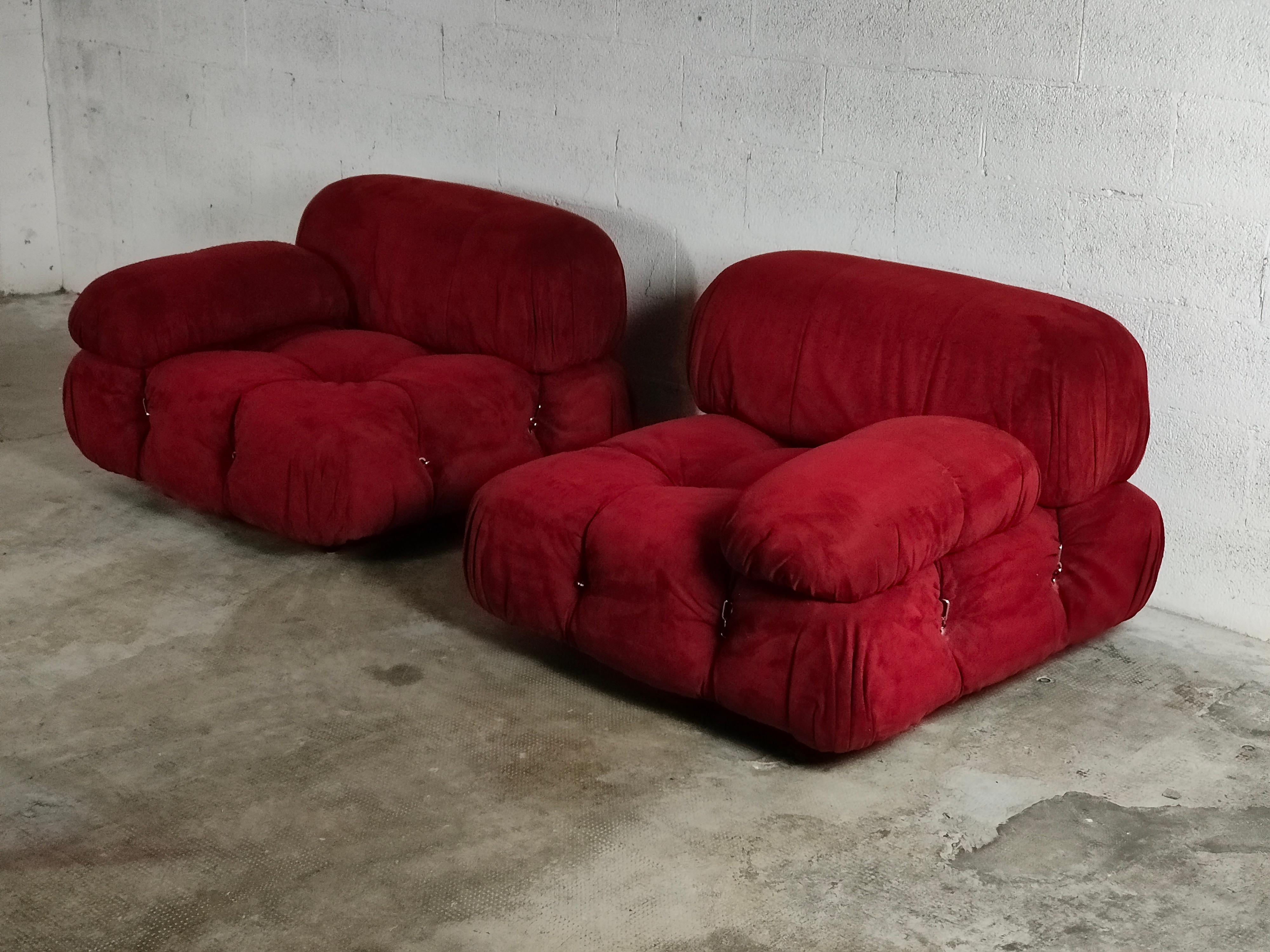 Camaleonda Red Sofa by Mario Bellini for B&B Italia, 1970s For Sale 4