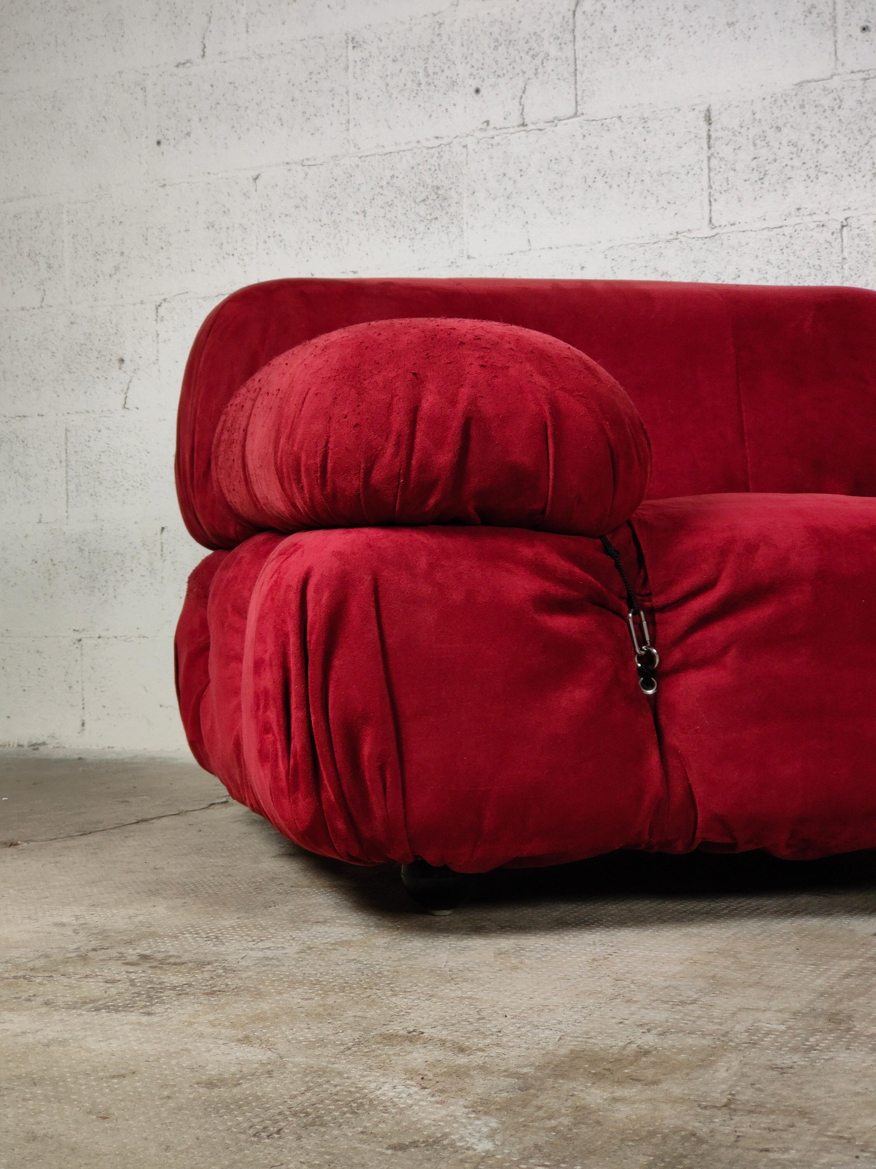 Camaleonda Red Sofa by Mario Bellini for B&B Italia, 1970s 8