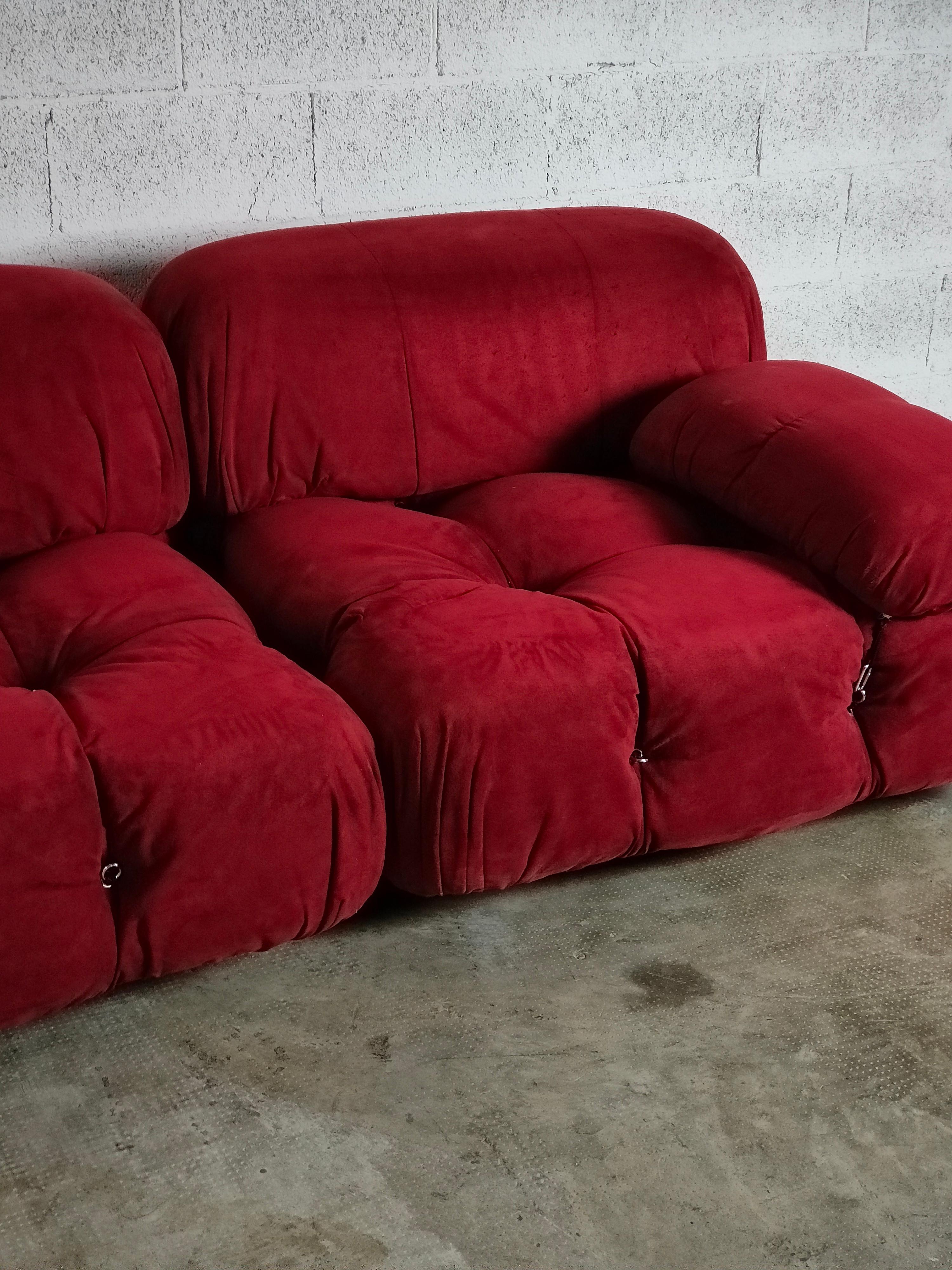 Camaleonda Red Sofa by Mario Bellini for B&B Italia, 1970s In Good Condition For Sale In Padova, IT
