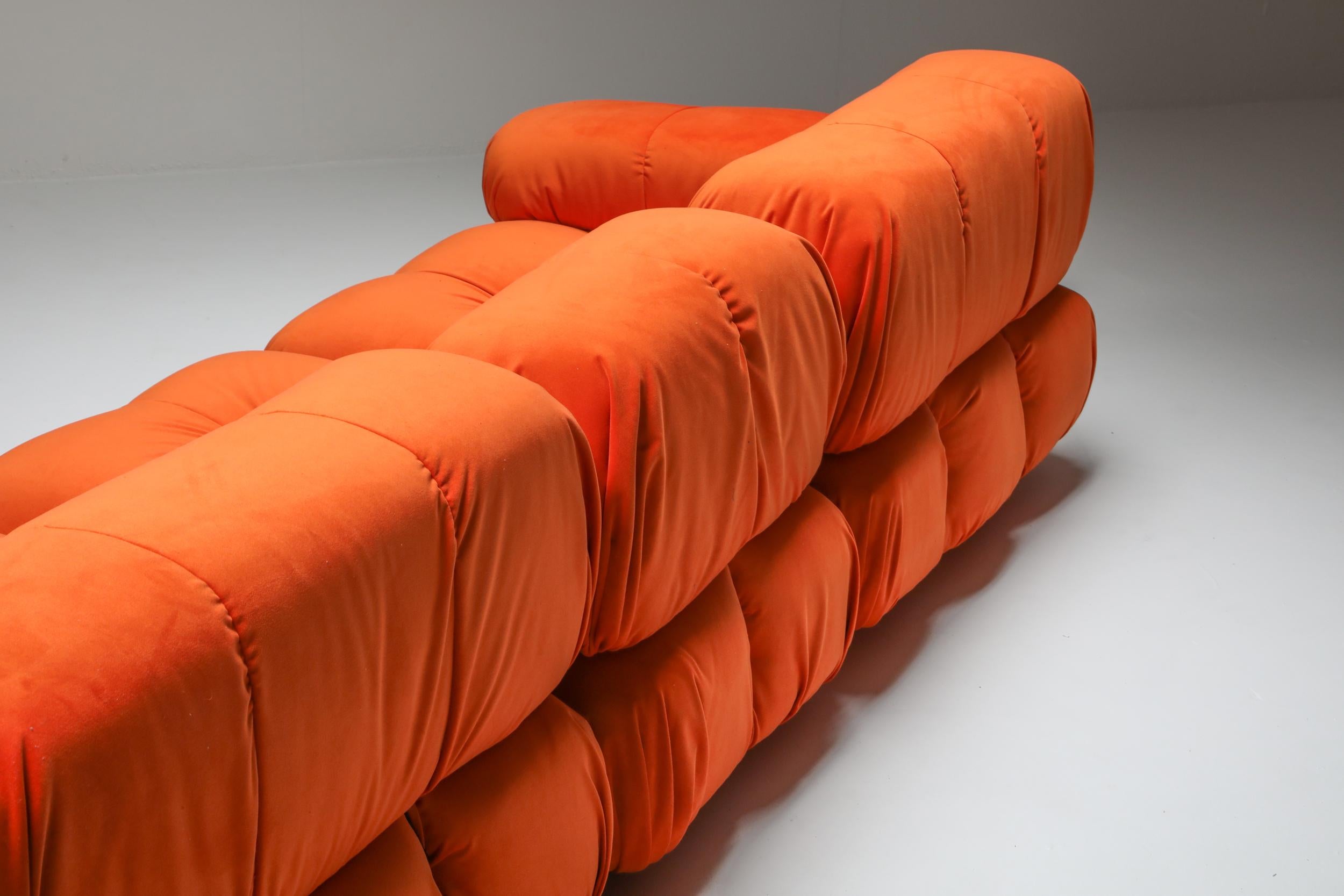 bright orange sectional