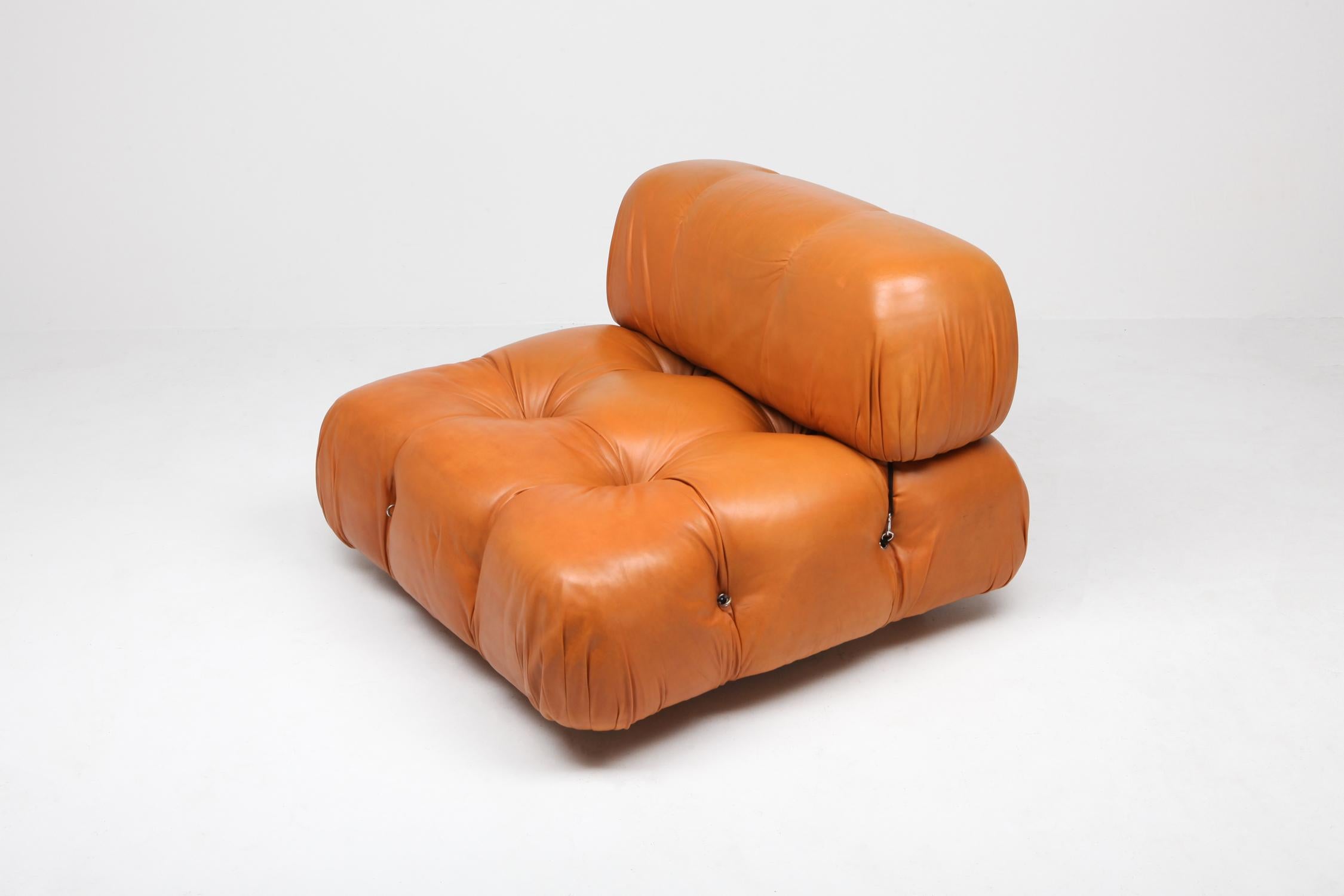 Camaleonda Sectional Sofa in Original Cognac Leather 8