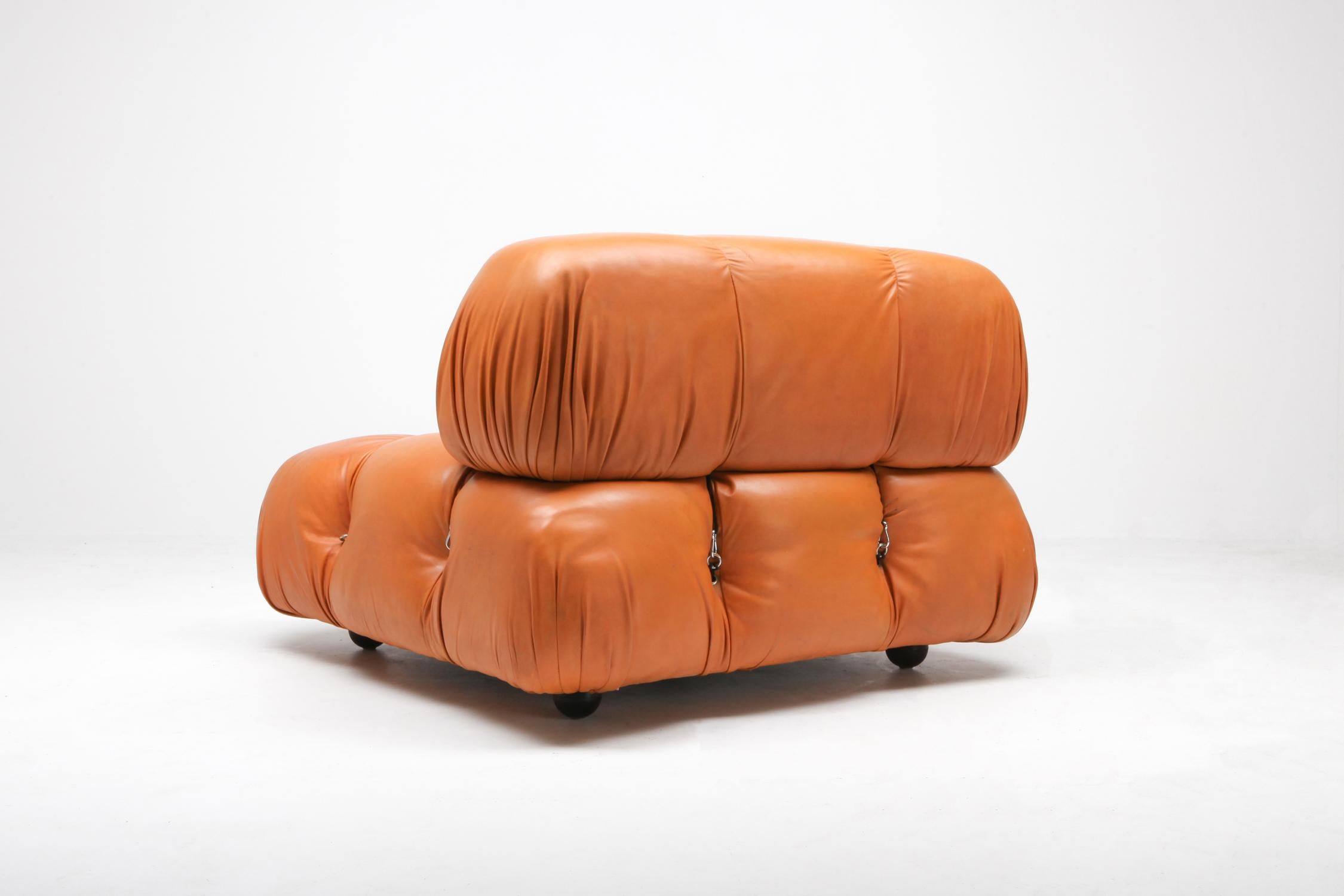 Camaleonda Sectional Sofa in Original Cognac Leather 9
