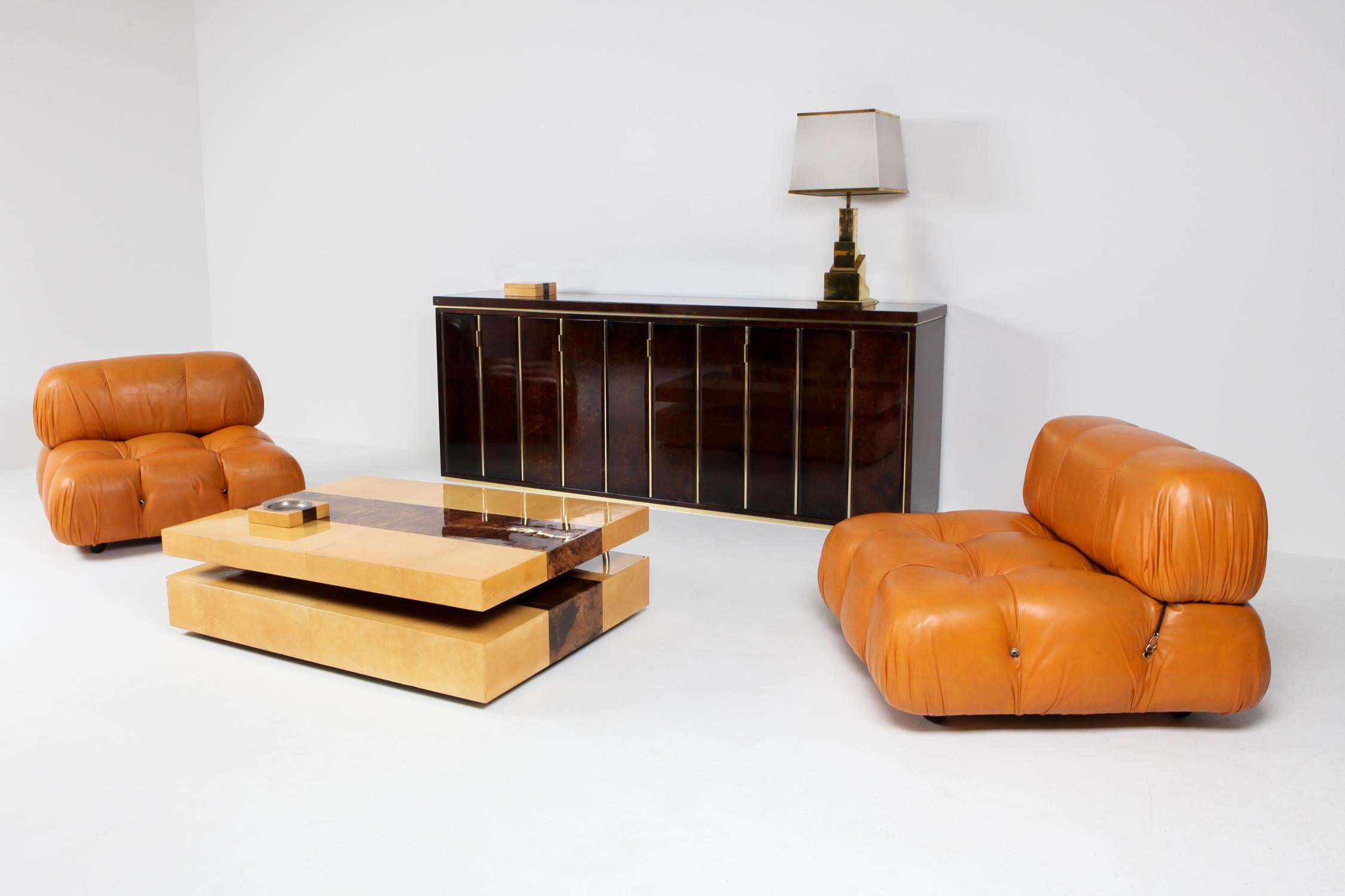 Camaleonda Sectional Sofa in Original Cognac Leather 10