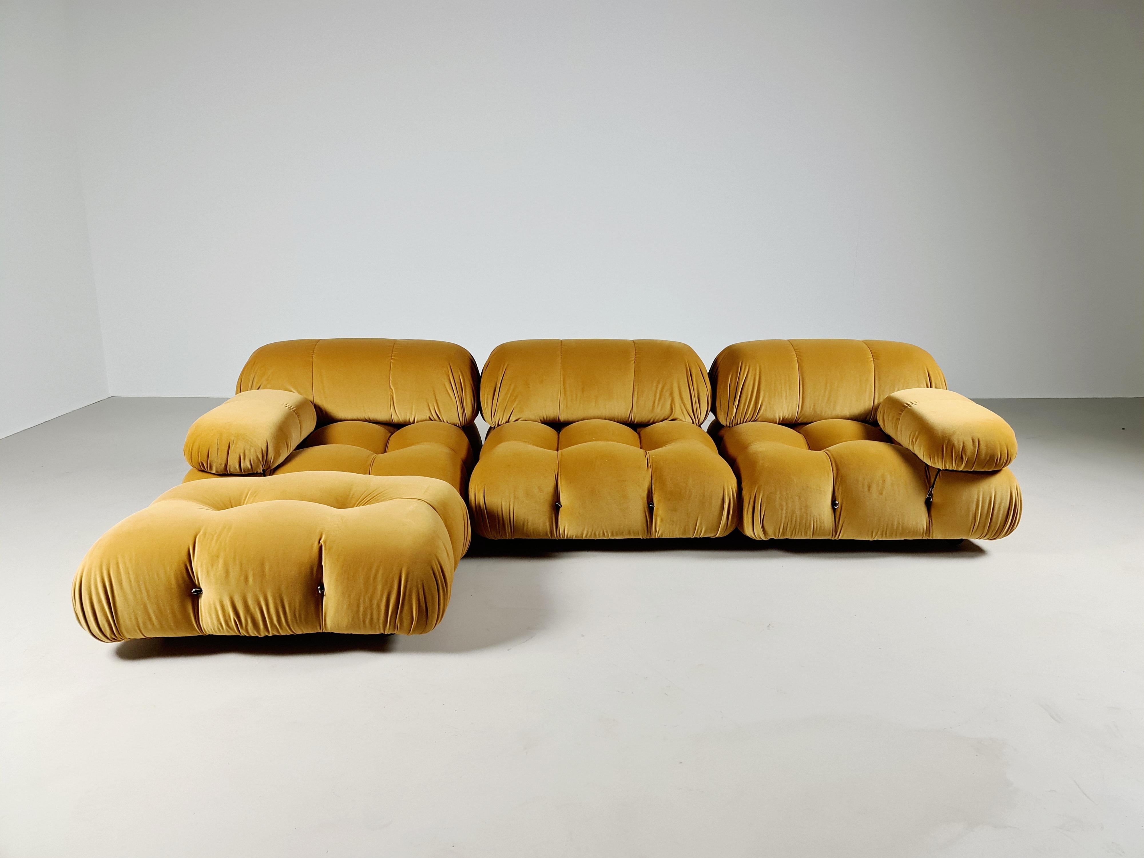 Mid-Century Modern Camaleonda Sofa in Pierre Frey velvet by Mario Bellini for C&B Italia, 1970's