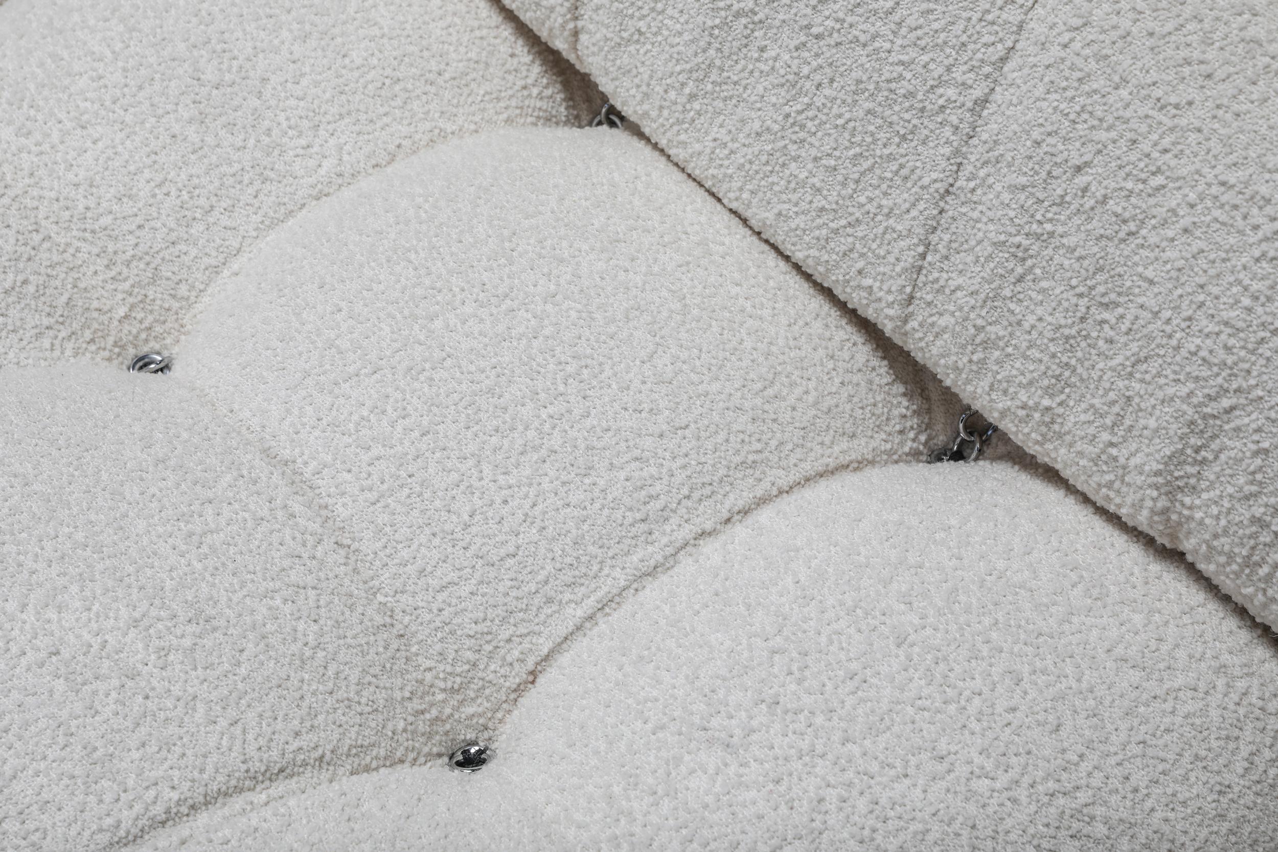 Italian Camaleonda Sofa in Boucle Wool by Mario Bellini For Sale