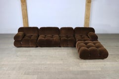 Camaleonda sofa in original brown corduroy by Mario Bellini for C&B Italia, 1972