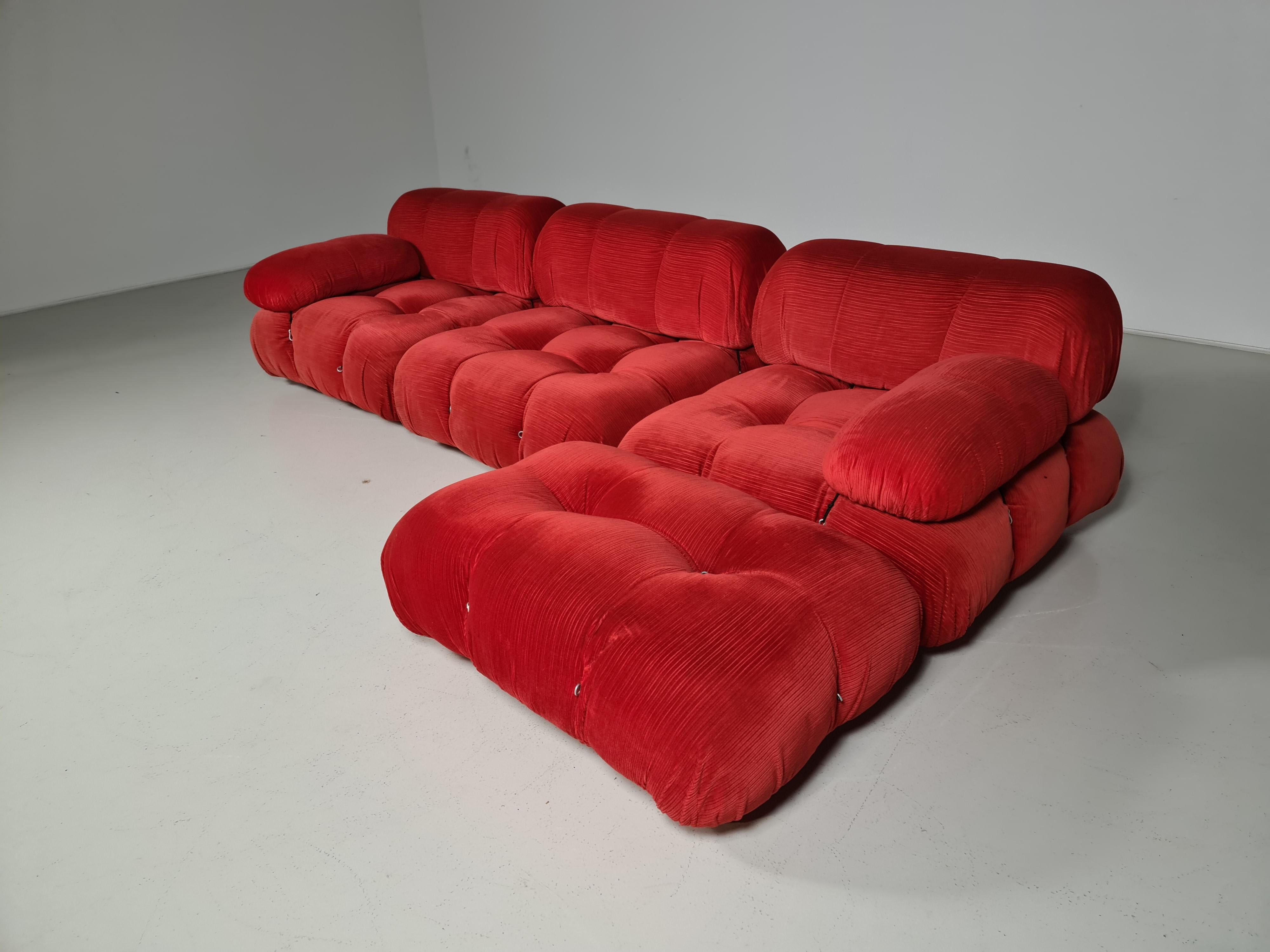 European Camaleonda Sofa in Original Fabric by Mario Bellini for B&B Italia, 1970s