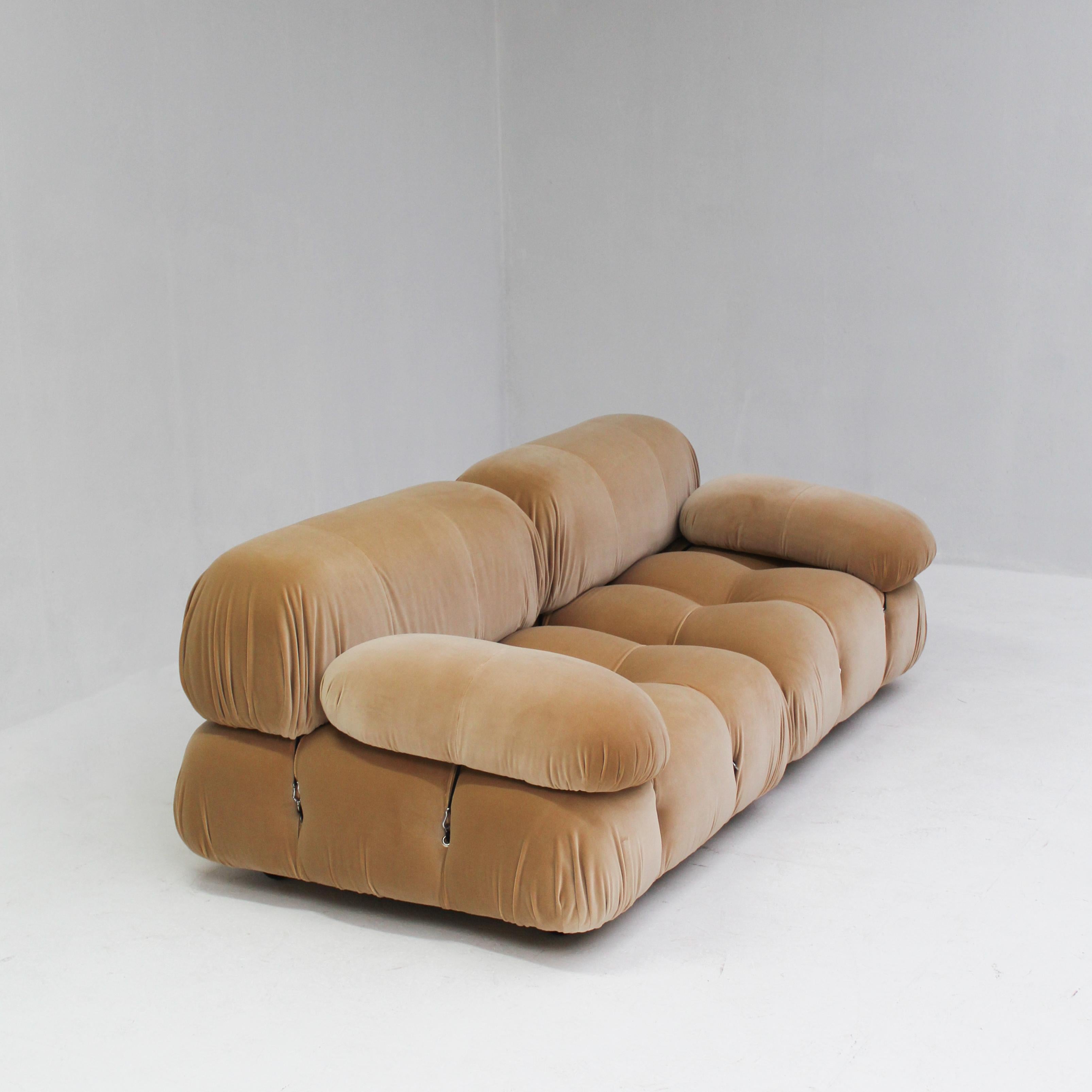 Modern Camaleonda Sofa in Velvet by Mario Bellini for C&B Italia