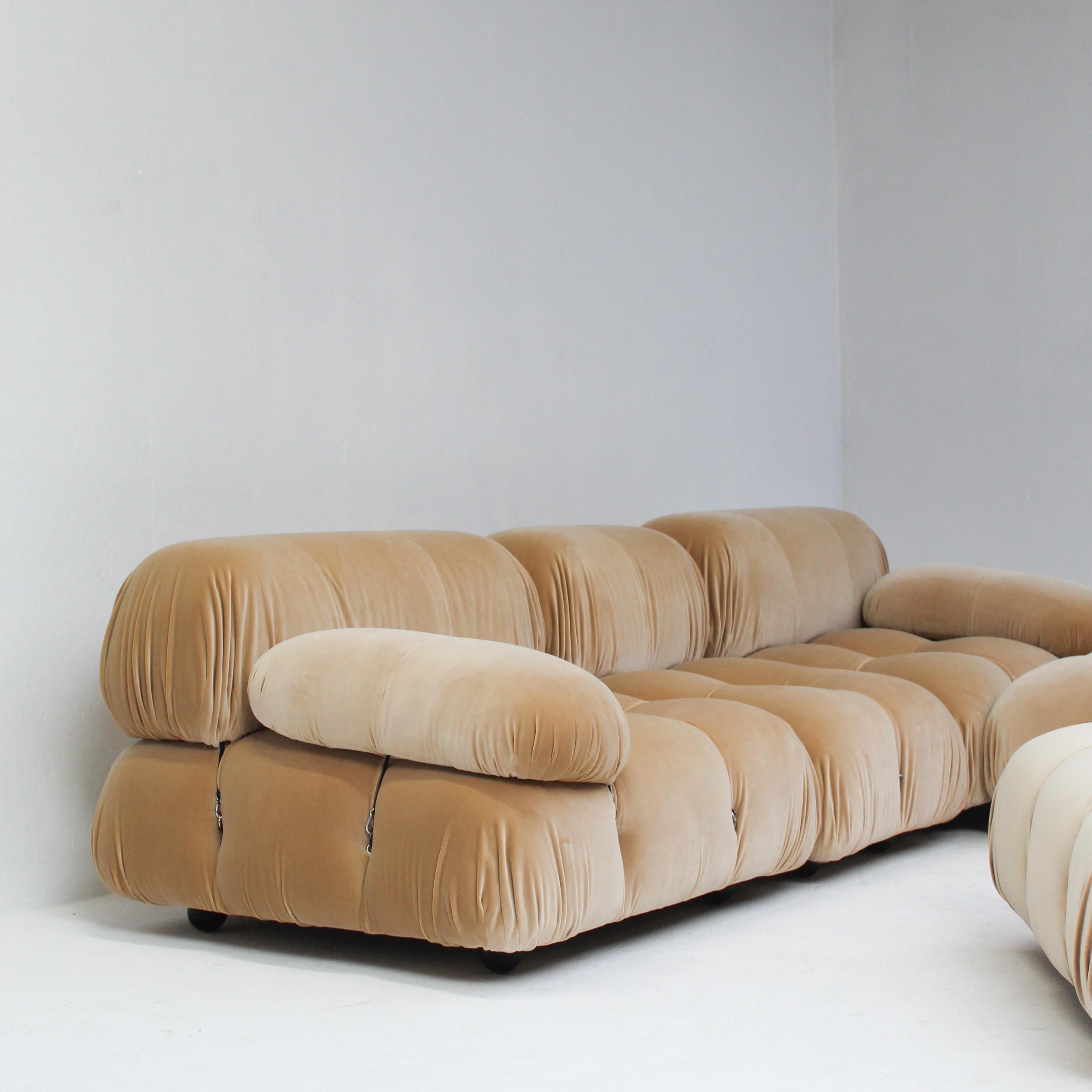 Italian Camaleonda Sofa in Velvet by Mario Bellini for C&B Italia