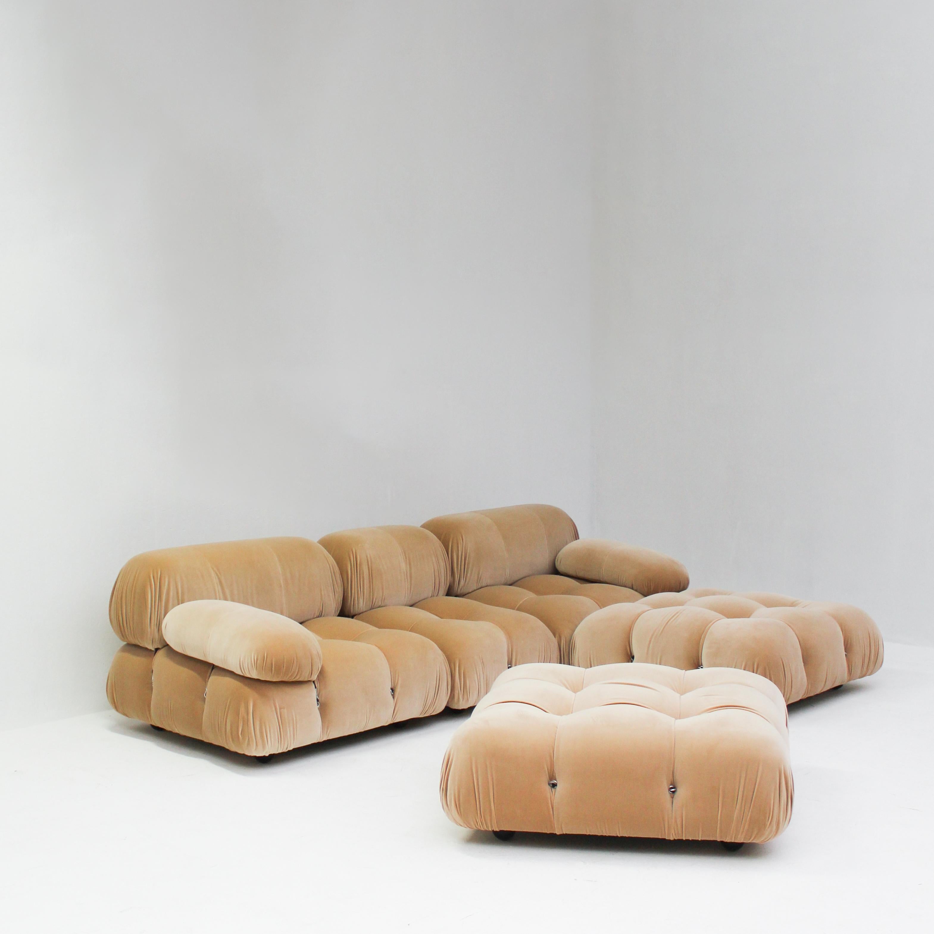 Fabric Camaleonda Sofa in Velvet by Mario Bellini for C&B Italia