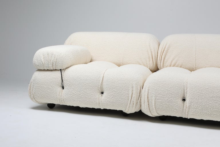 Italian Camaleonda Three-Seater in Boucle Wool with 2 Armrests by Mario Bellini, 1970's For Sale