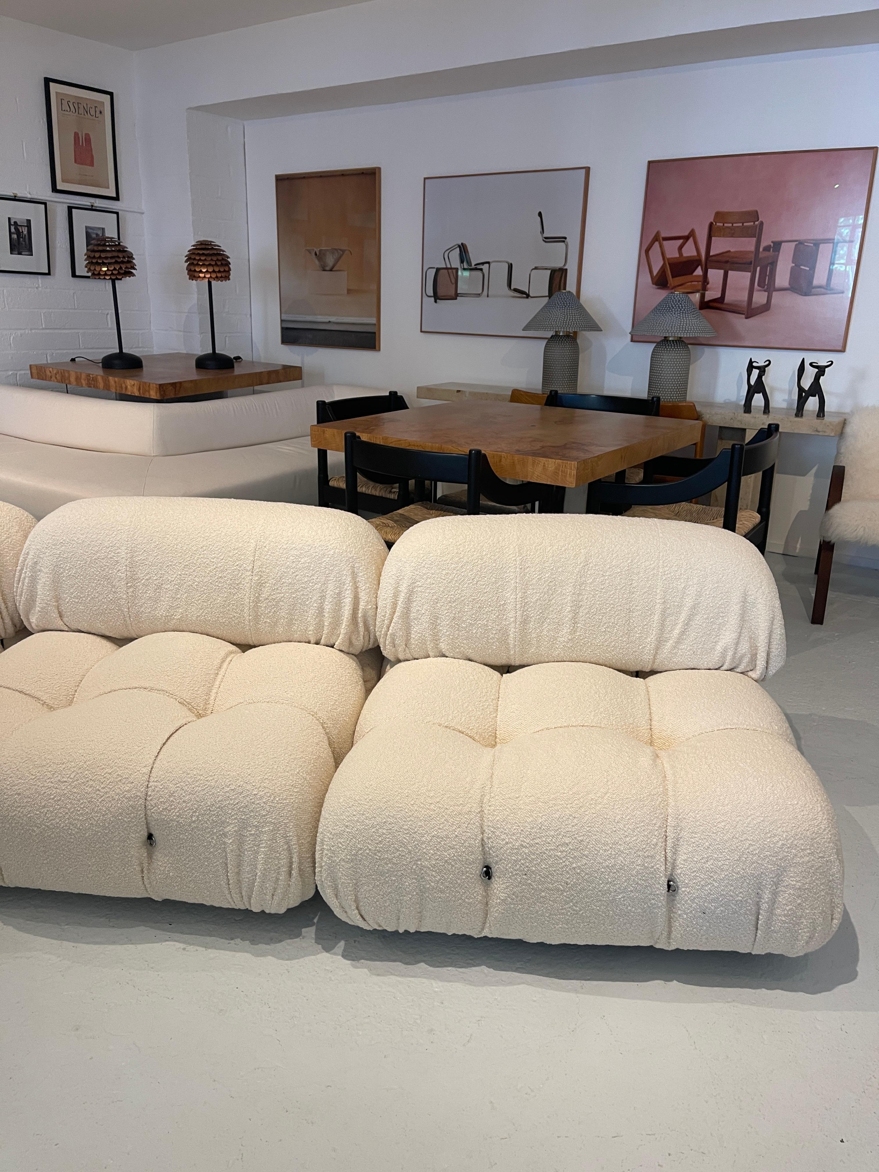 The Camaleonda sofa is a renowned and iconic piece of furniture designed by the Italian architect and designer Mario Bellini in 1970. This modular sofa is celebrated for its unique and innovative design, characterized by its round, oversized
