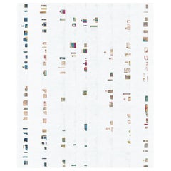 Tapis Contemporain Noué à la Main Tapis en Laine Soie Blanche Camarillo Blanc