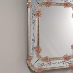 Specchio in vetro di Murano "Ca'Max" in stile veneziano, di Fratelli Tosi Murano