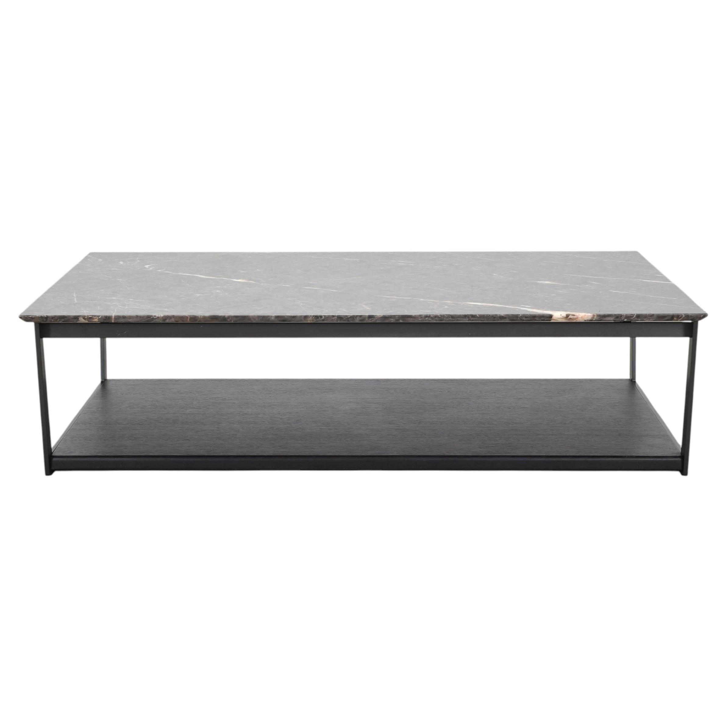 Camerich Element Marble and Steel Coffee Cocktail Table 4 Ft