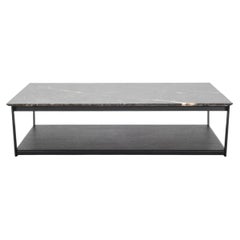 Camberich Element Marble and Steel Coffee Cocktail Table 4 Ft