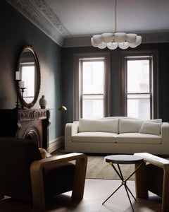 "Cambert" Marble and Iron Round Side Table by Christiane Lemieux