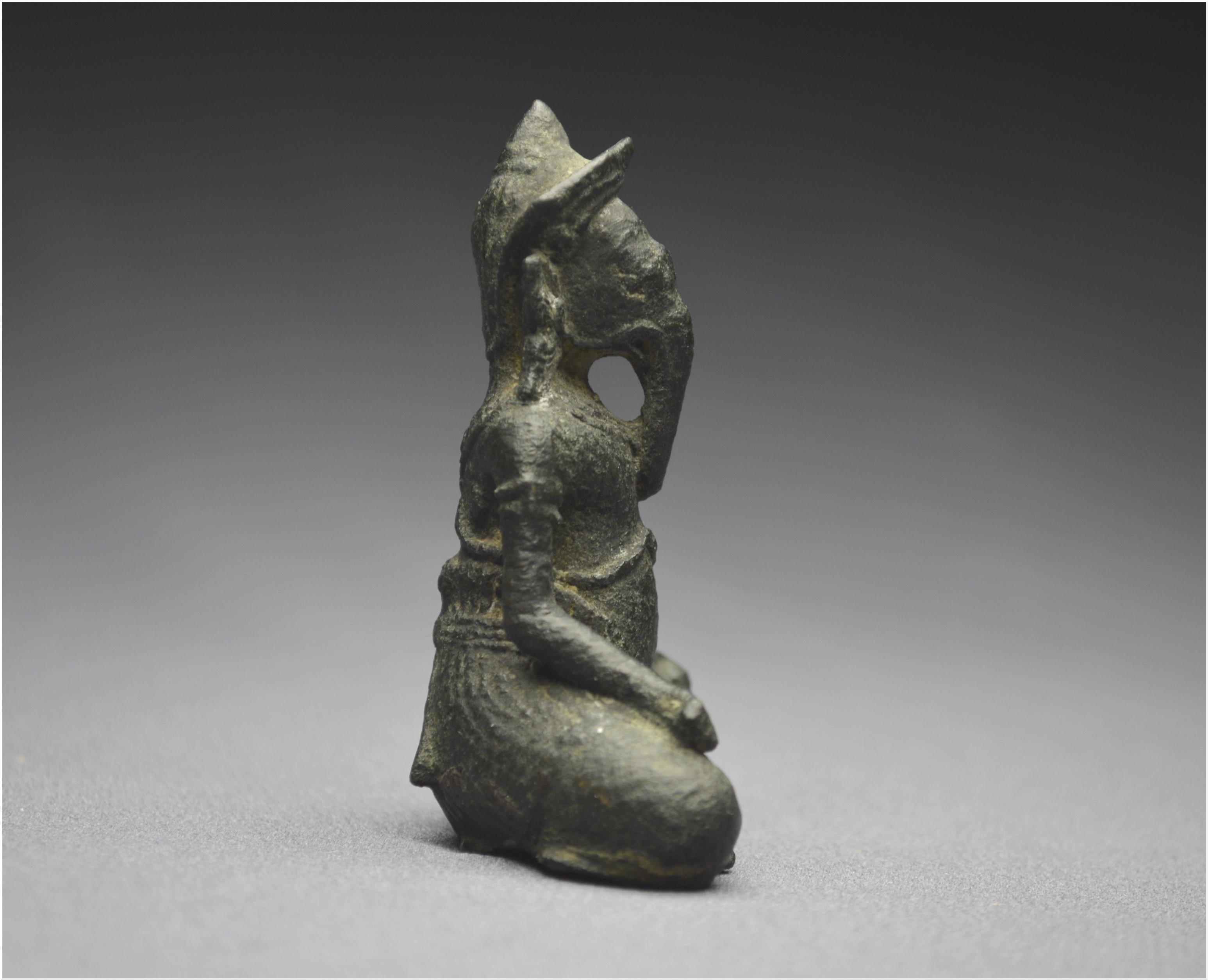 18th Century and Earlier Cambodia, 11th Century, Angkor Vat period, Little bronze statuette of Ganesha
