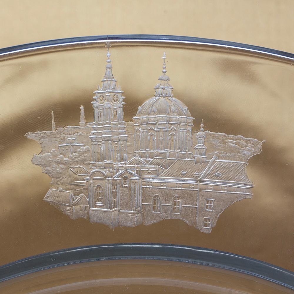 Cambodia Presentation Glass Charger in Hermes Box For Sale 4