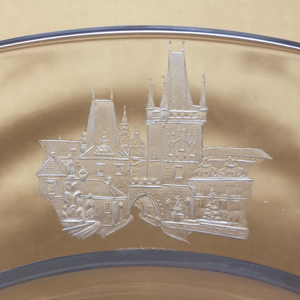 Cambodia Presentation Glass Charger in Hermes Box For Sale 8