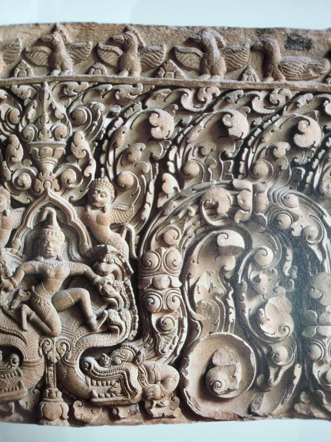 Kambodschanische antike Buddha-Figur aus Stein aus Stein/Angkor-Periode/Khmer-Kunst im Angebot 12
