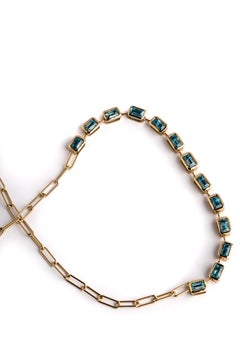 Cambodian brilliant blue zircon necklace