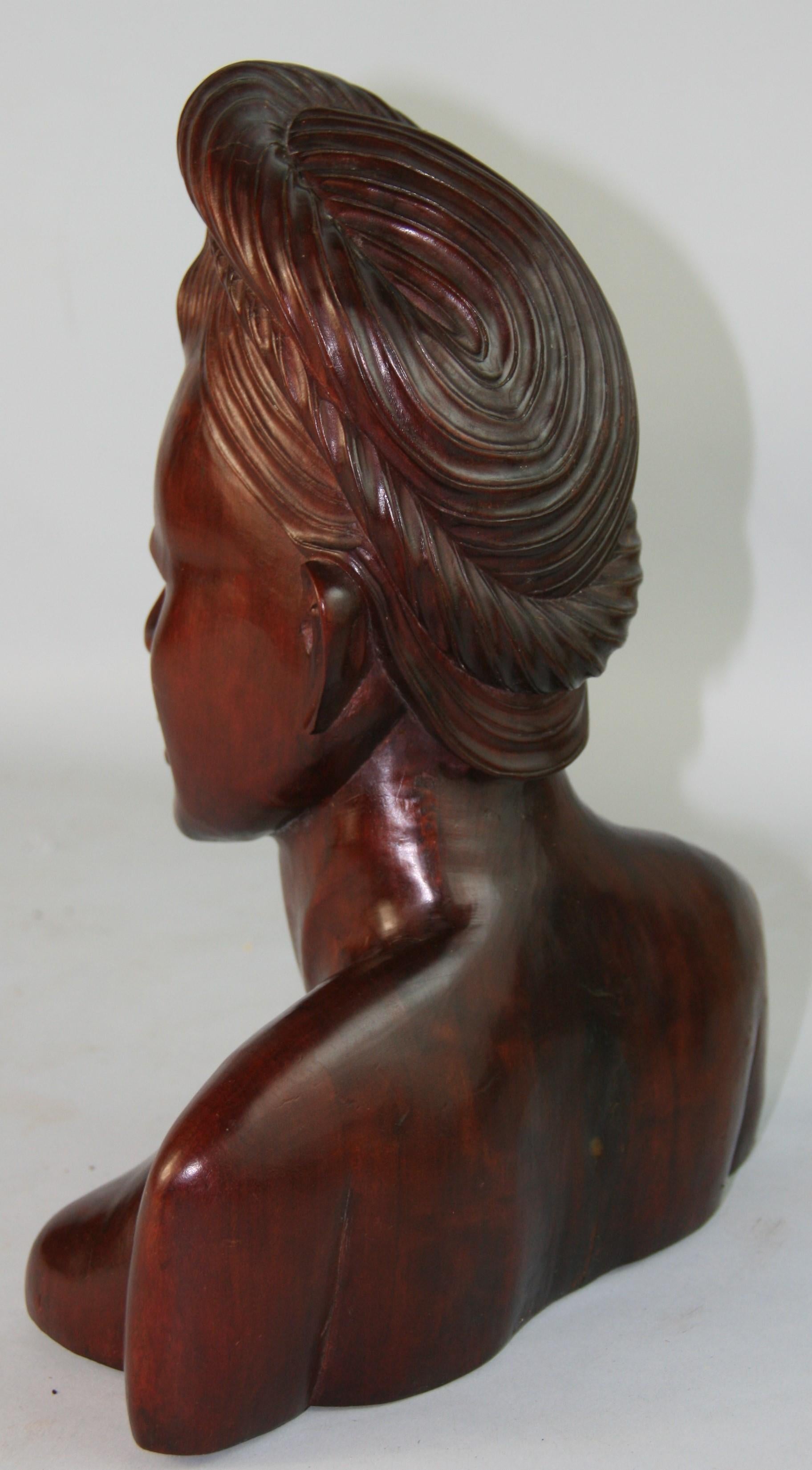 Cambodian Hand Carved Princess Sculpture For Sale 2