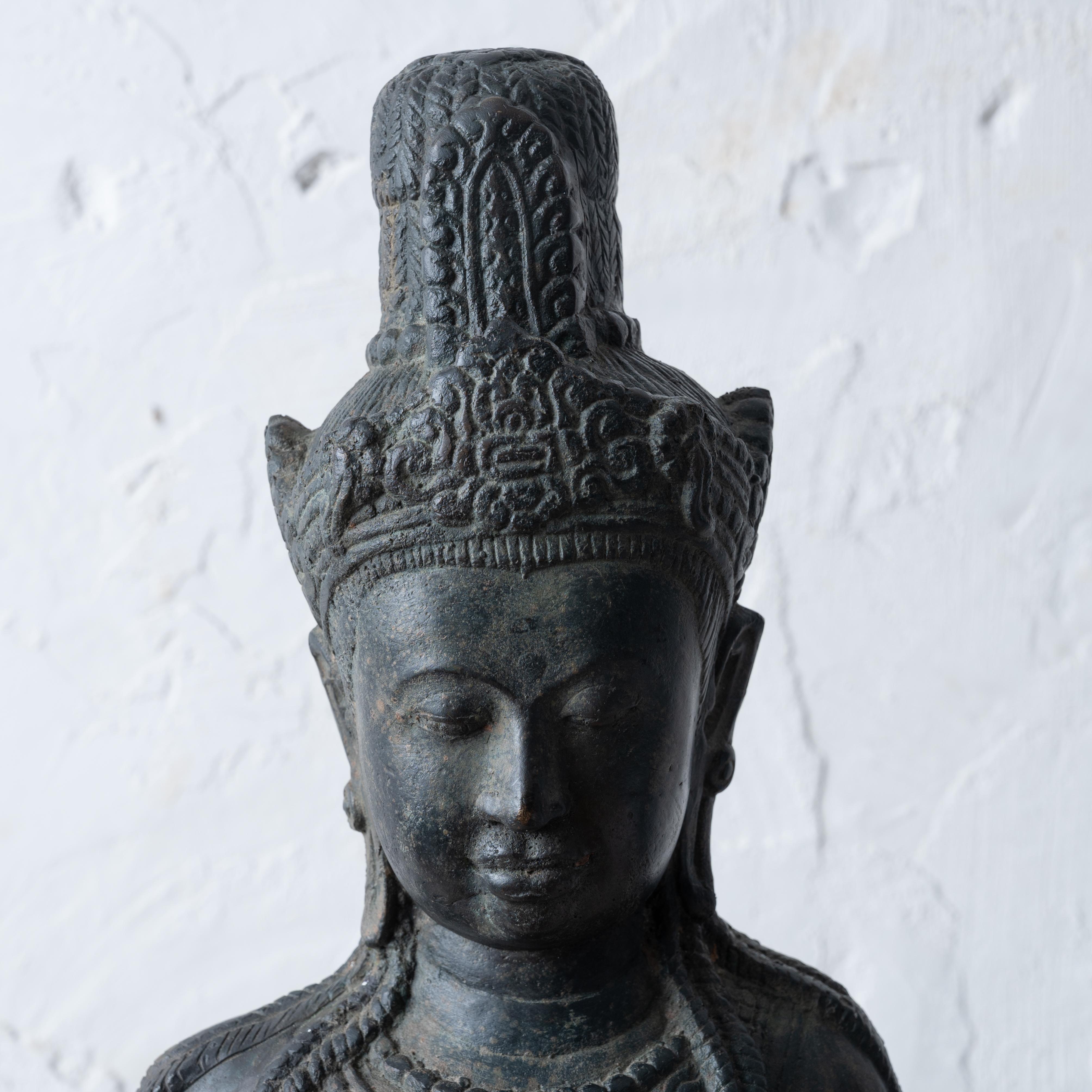 Cambodian Khmer Bronze Figure For Sale 3