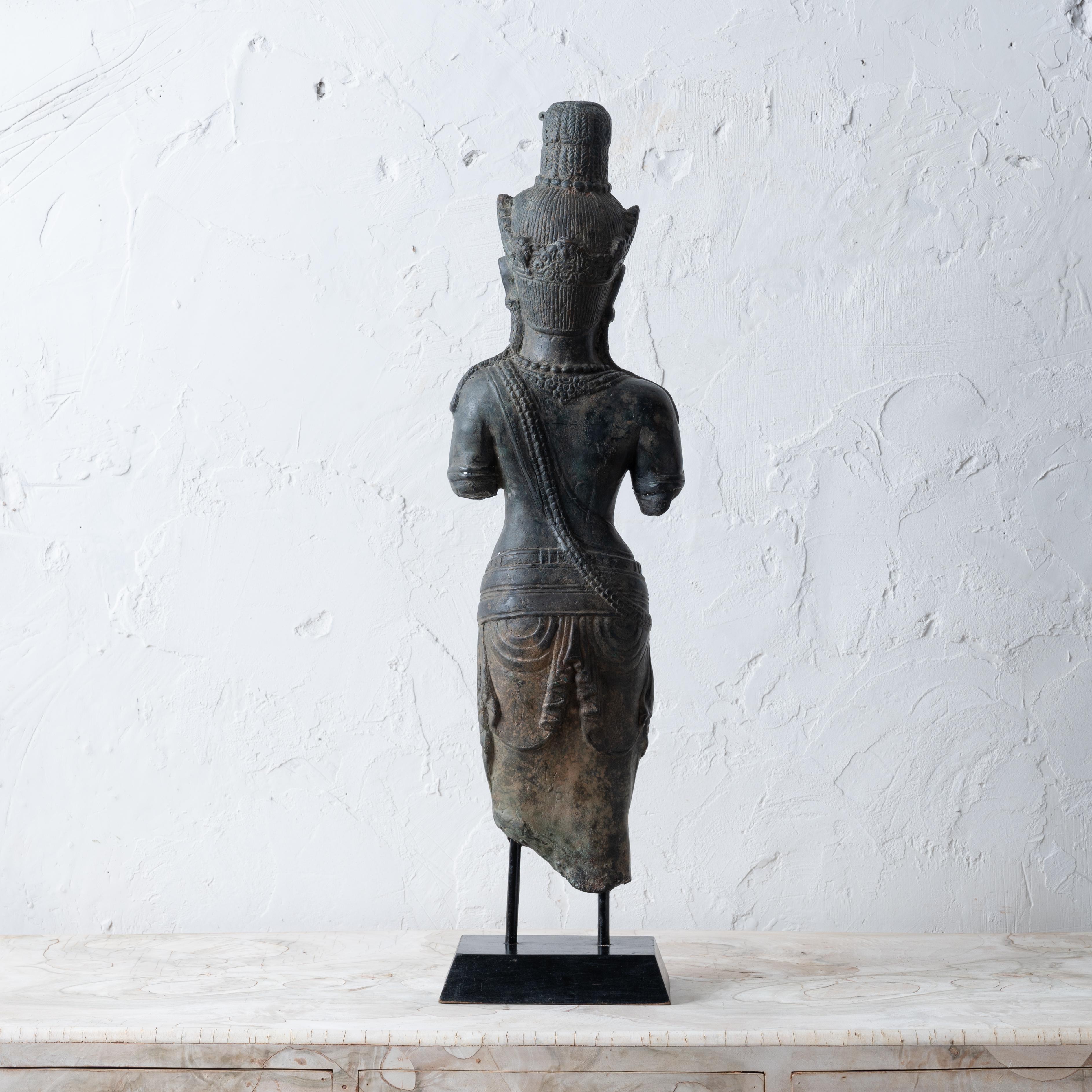Cambodian Khmer Bronze Figure For Sale 5
