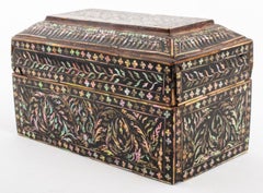 Cambodian Mother of Pearl Lacquered Trinket Box