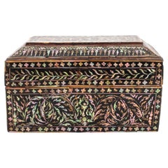 Cambodian Mother of Pearl Lacquered Trinket Box