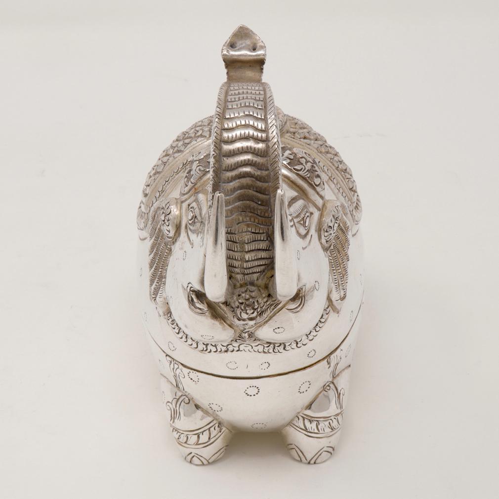 Other Cambodian Silver Elephant Box For Sale