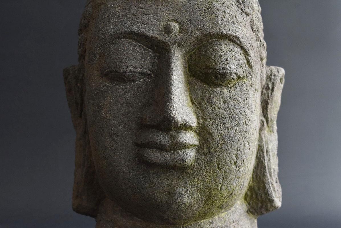 Indonesian Cambodian Stone Buddha before the 19th Century / Buddha Head / Buddha Statue