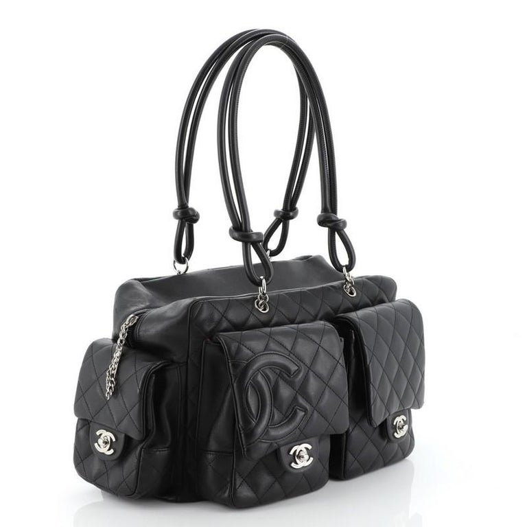 Chanel Cambon Multipocket Reporter Handbag Quilted Lambskin Large at  1stDibs